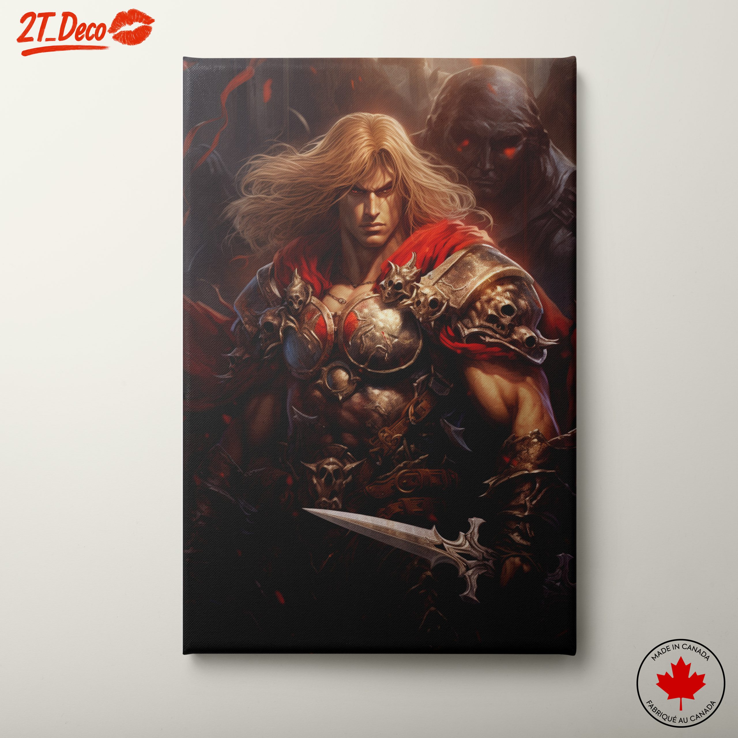 Dynamic Fantasy Character with Sword and Armor