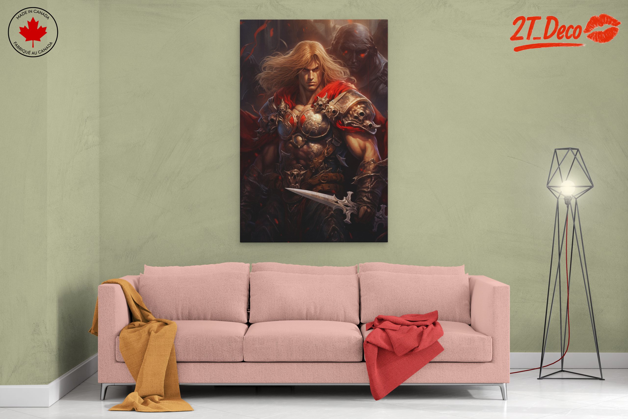 Dynamic Fantasy Character with Sword and Armor - Image 2