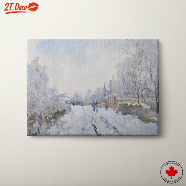 Winter Landscape with Snowy Path and Trees