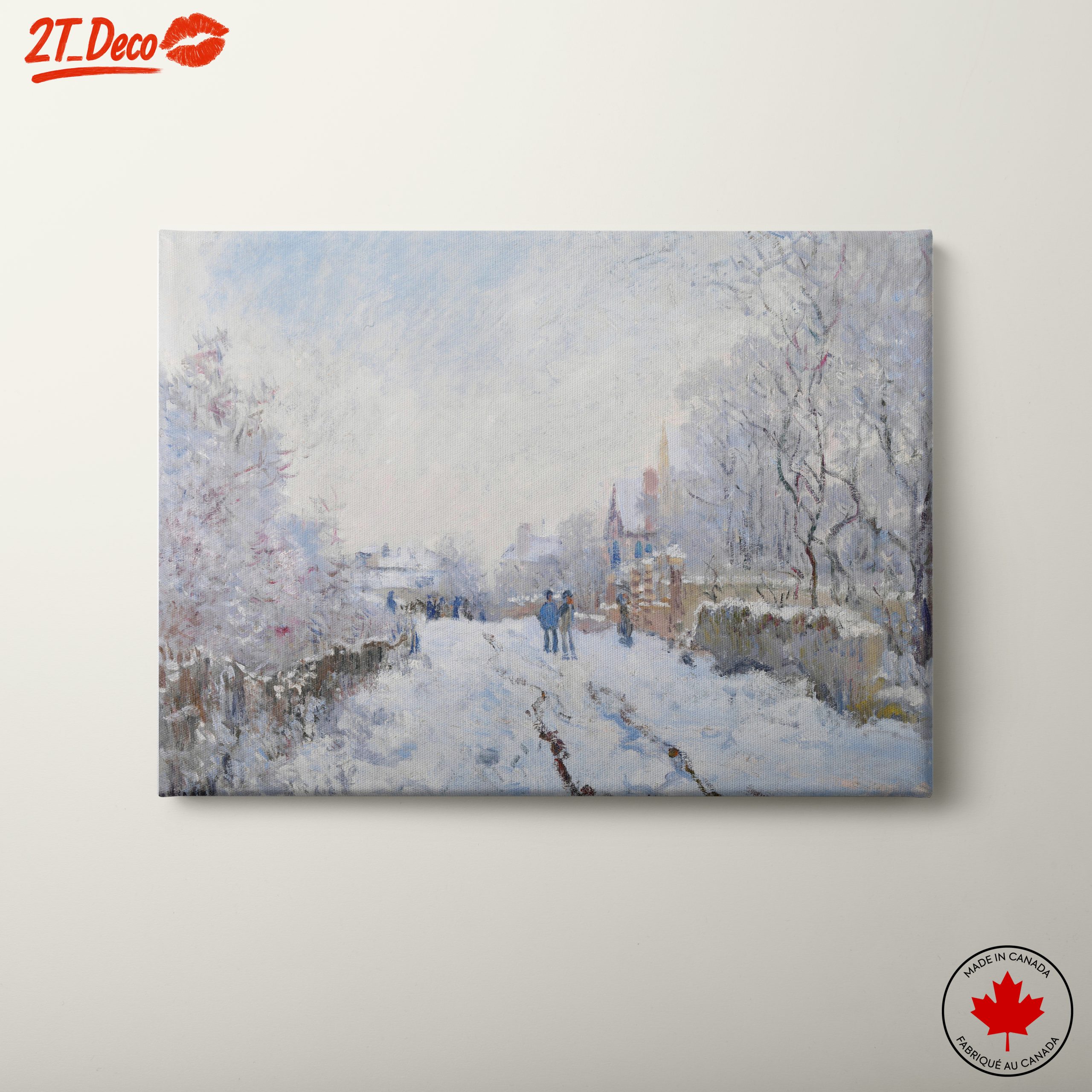 Winter Landscape with Snowy Path and Trees