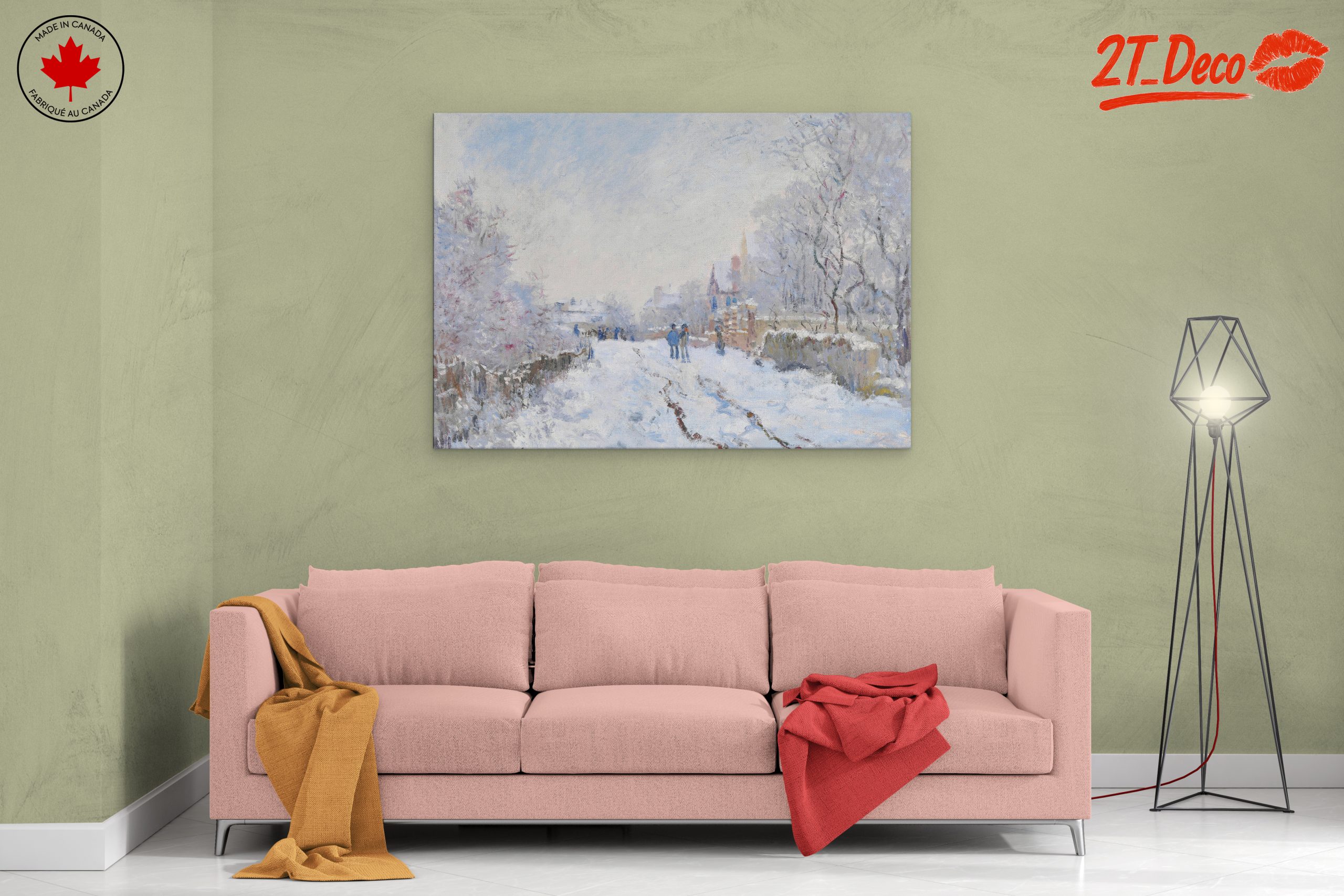 Winter Landscape with Snowy Path and Trees - Image 2