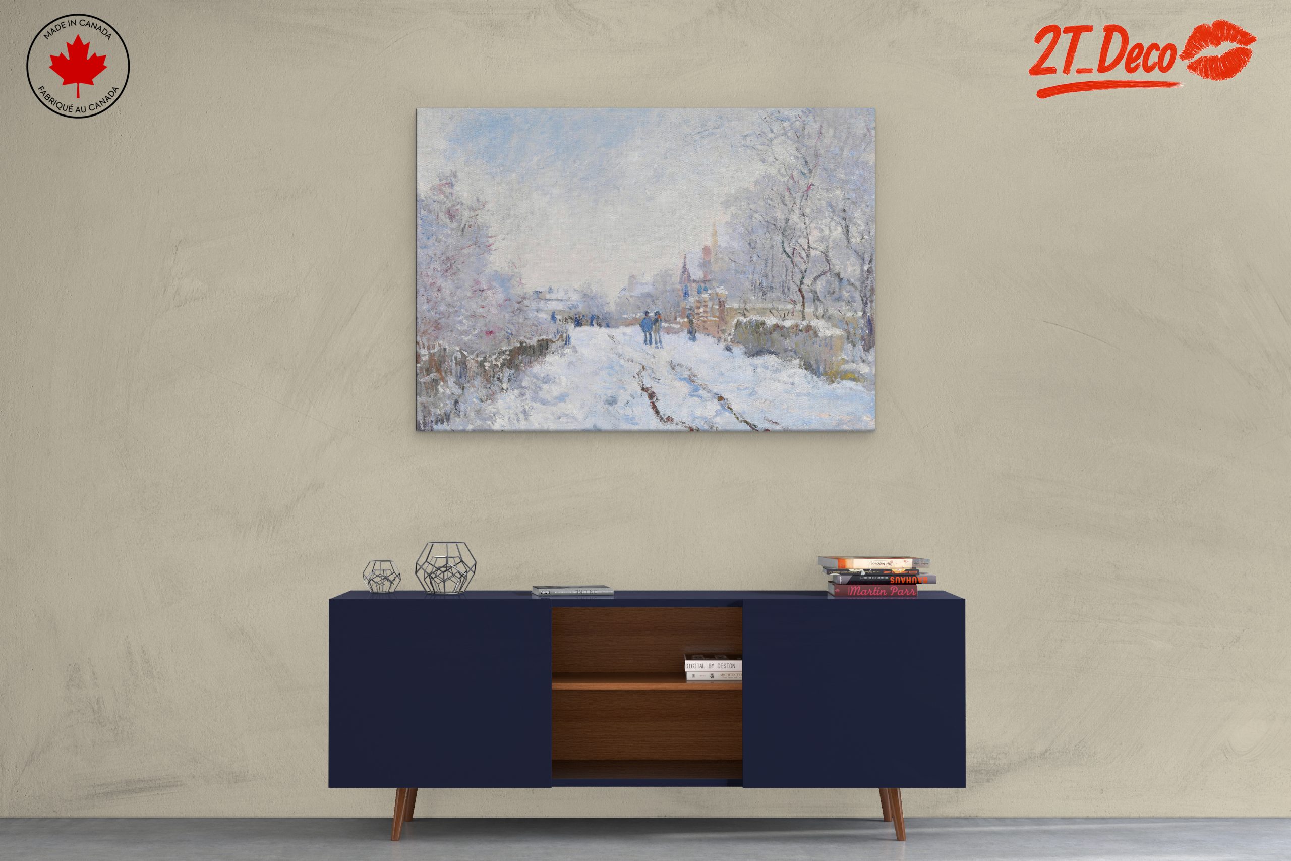 Winter Landscape with Snowy Path and Trees - Image 3