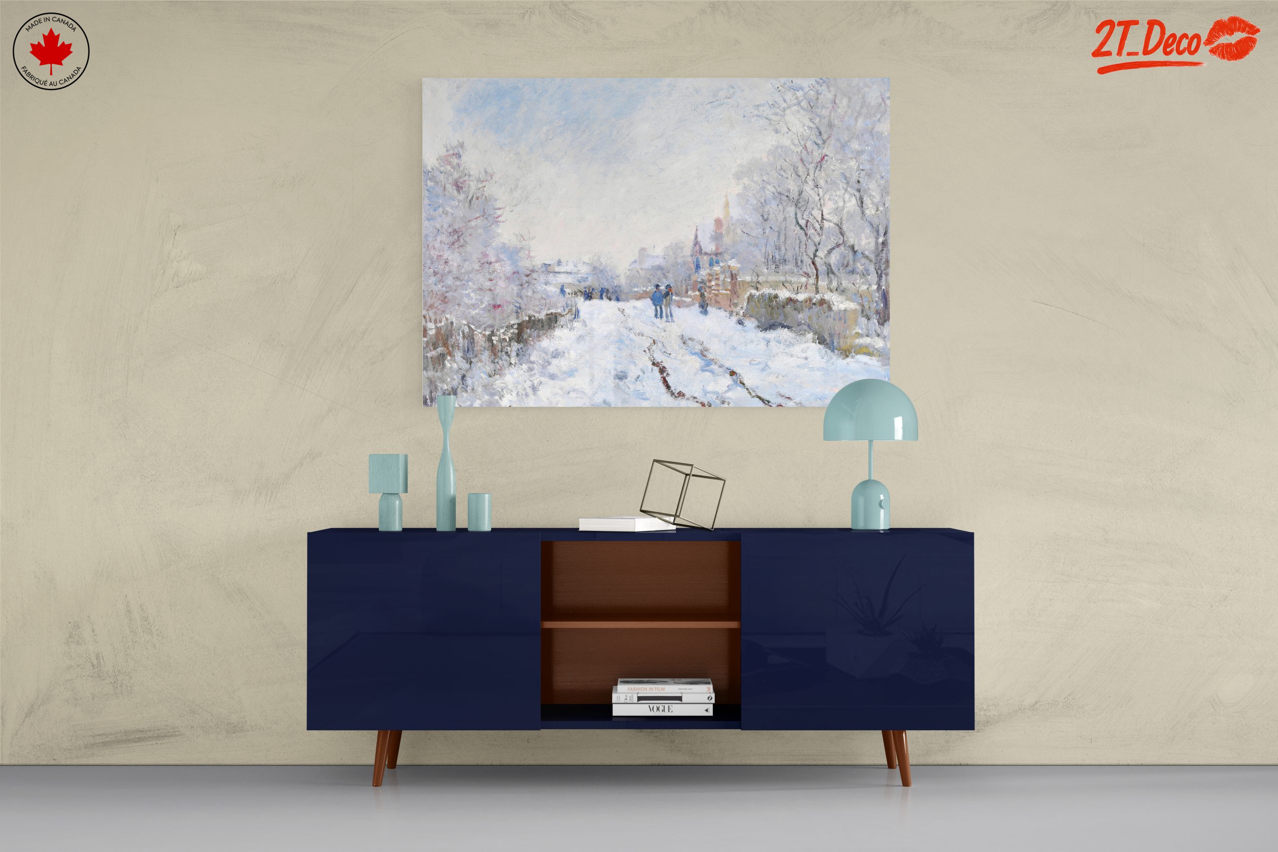 Winter Landscape with Snowy Path and Trees - Image 8
