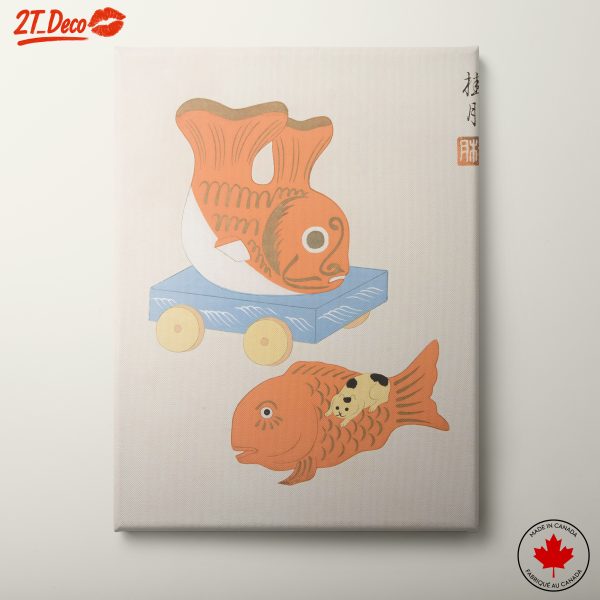 Playful Fish and Dog Artwork