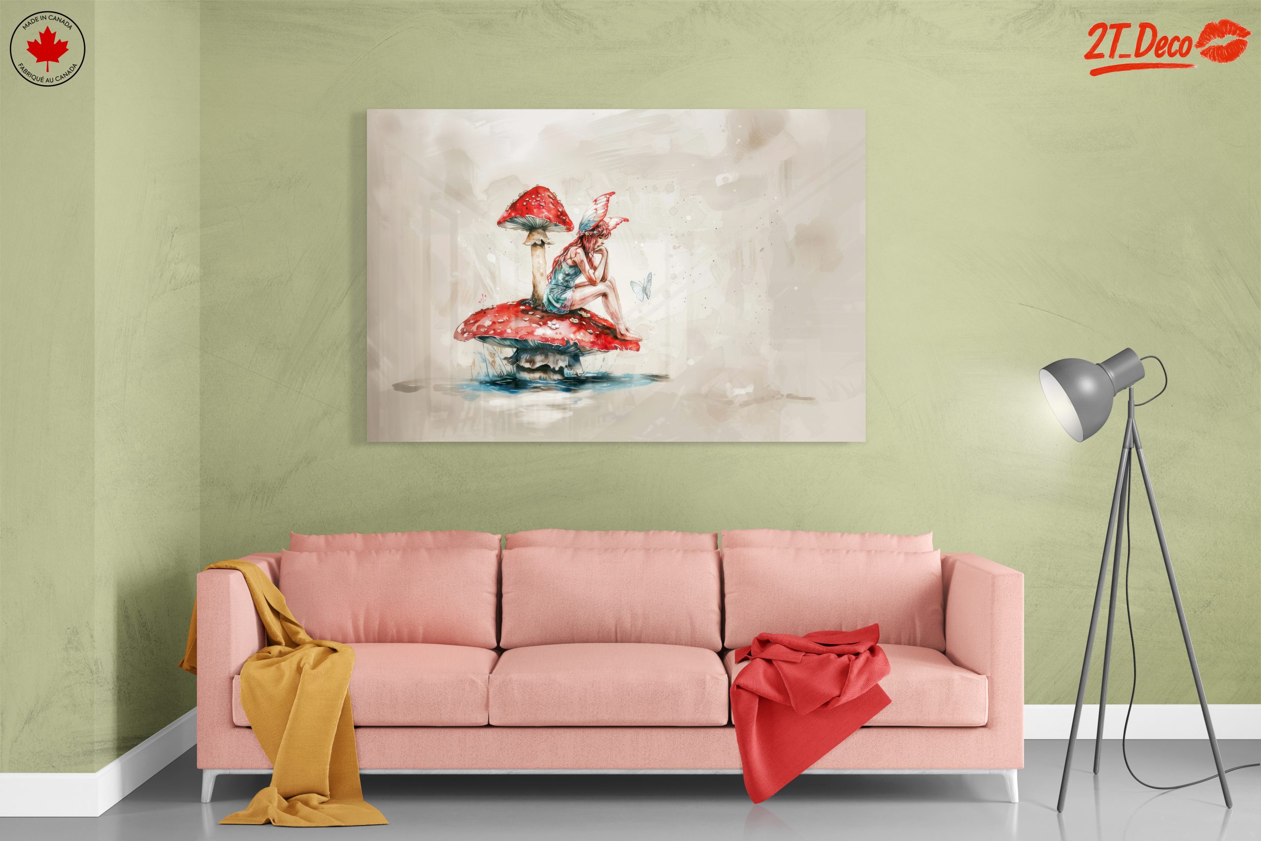 Whimsical Fantasy Character Sitting on Mushroom - Image 7