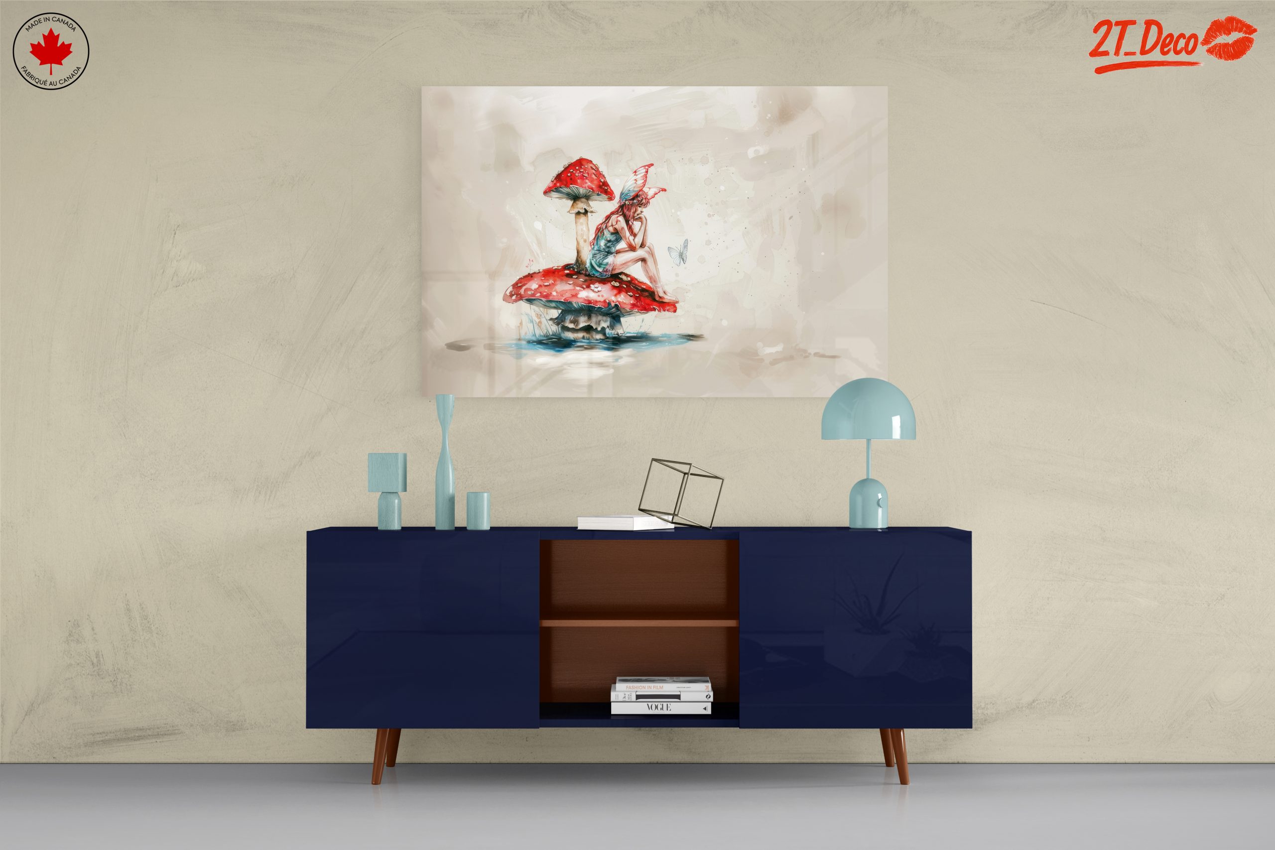 Whimsical Fantasy Character Sitting on Mushroom - Image 8
