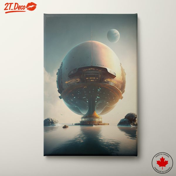 Futuristic Landscape with Surreal Architecture