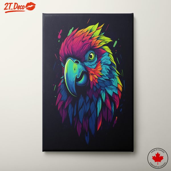 Vibrant Parrot Artwork with Bold Colors