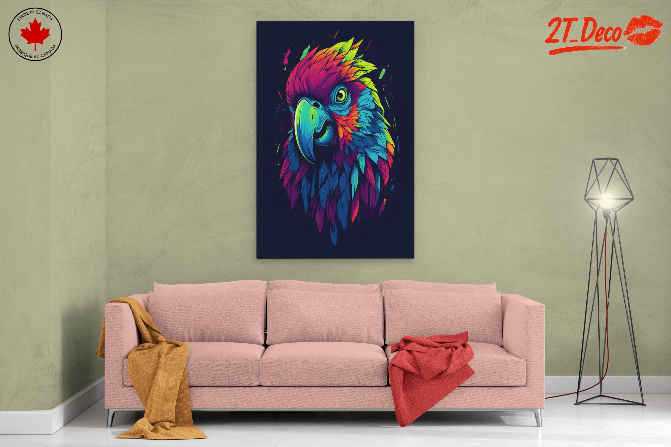 Vibrant Parrot Artwork with Bold Colors - Image 2