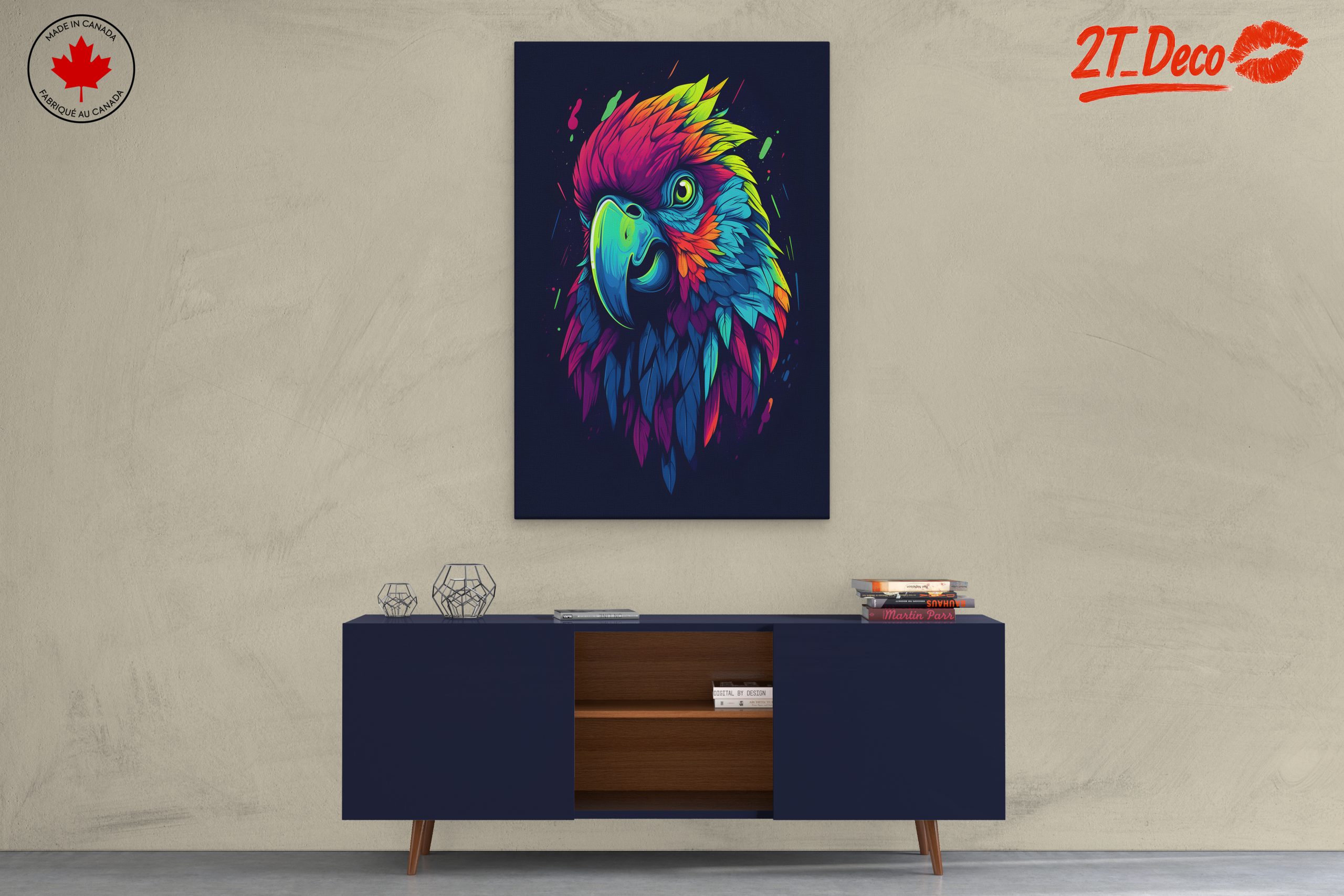 Vibrant Parrot Artwork with Bold Colors - Image 3