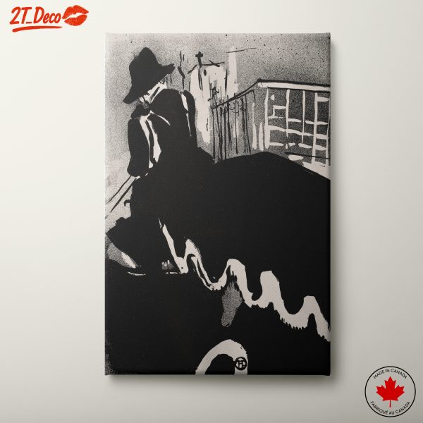 Stylized Urban Scene in Black and White