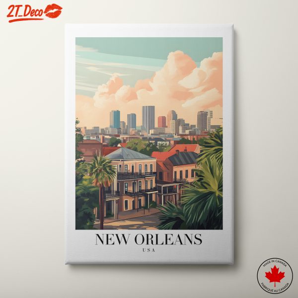 Stylized New Orleans Cityscape Art