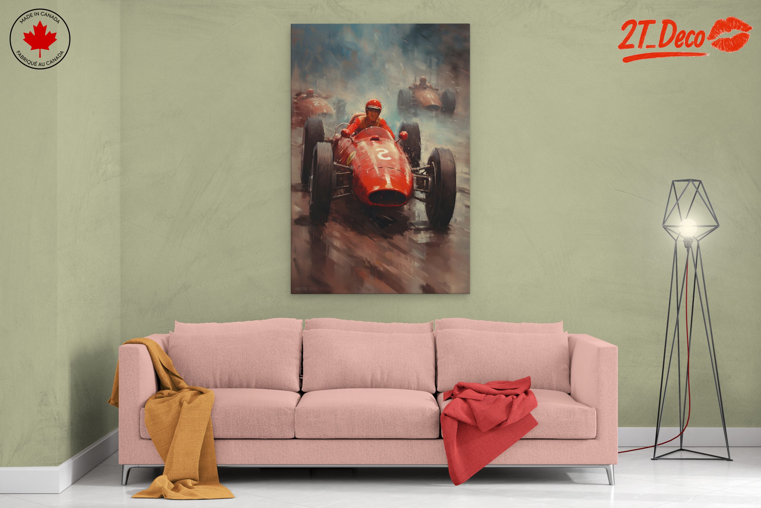 Dynamic Racing Scene in Red - Image 2