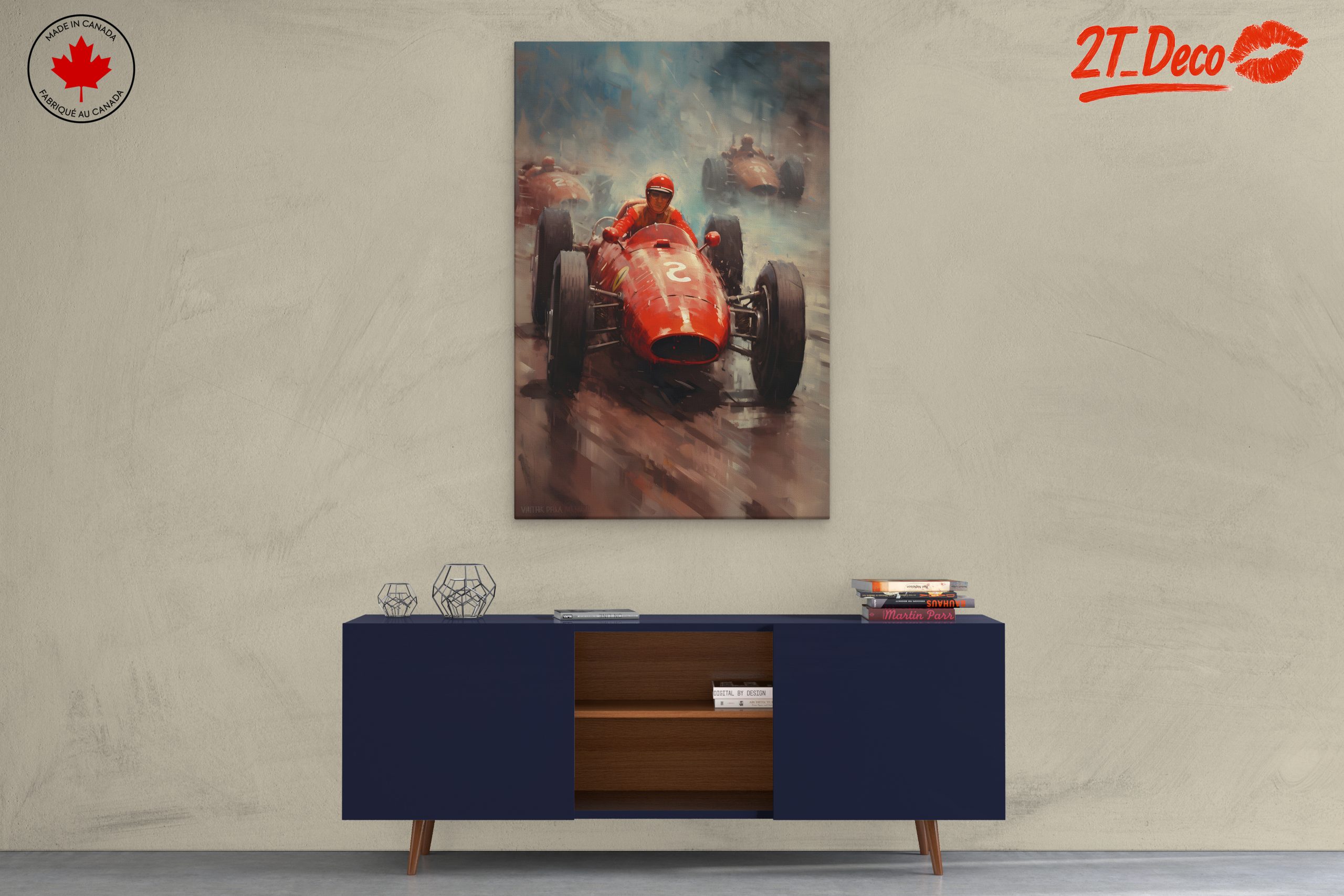 Dynamic Racing Scene in Red - Image 3