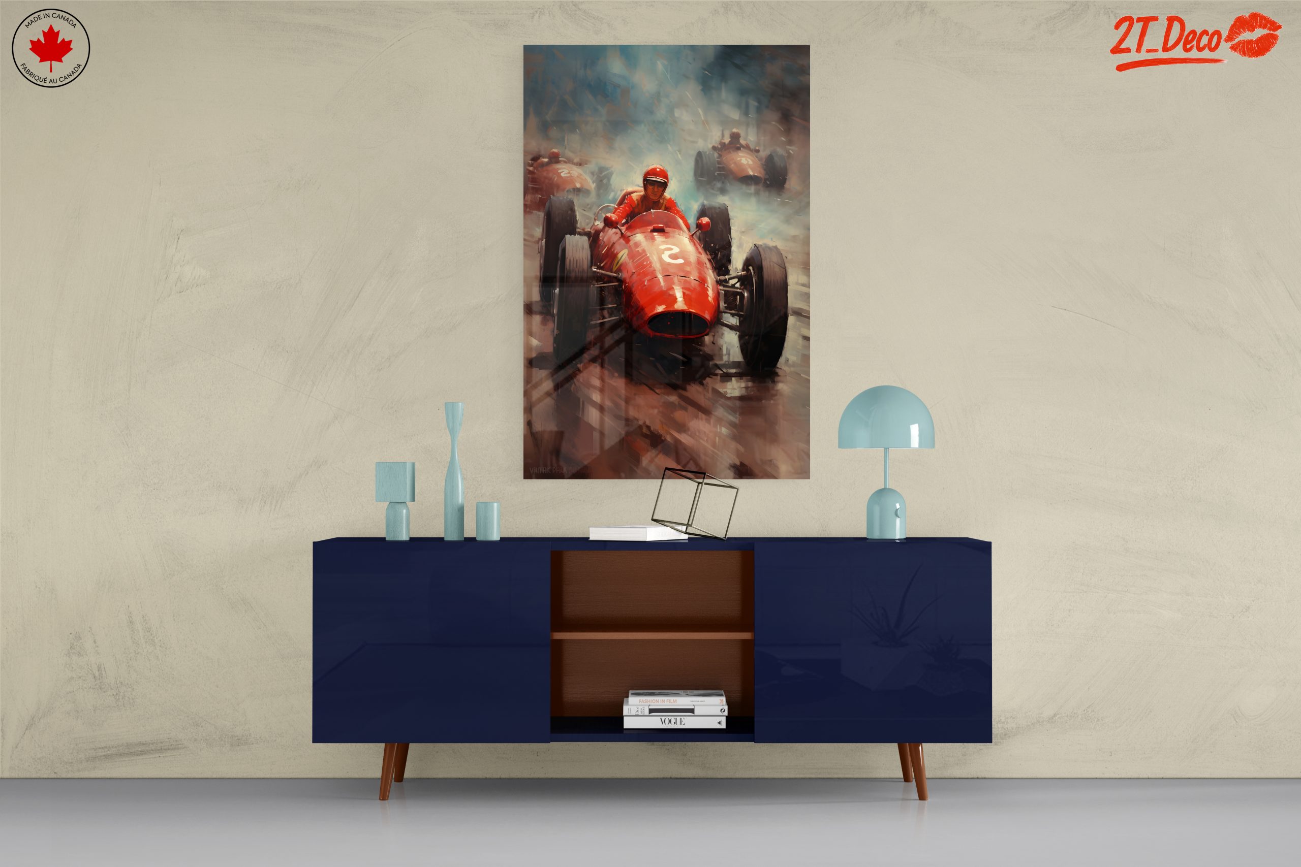 Dynamic Racing Scene in Red - Image 8
