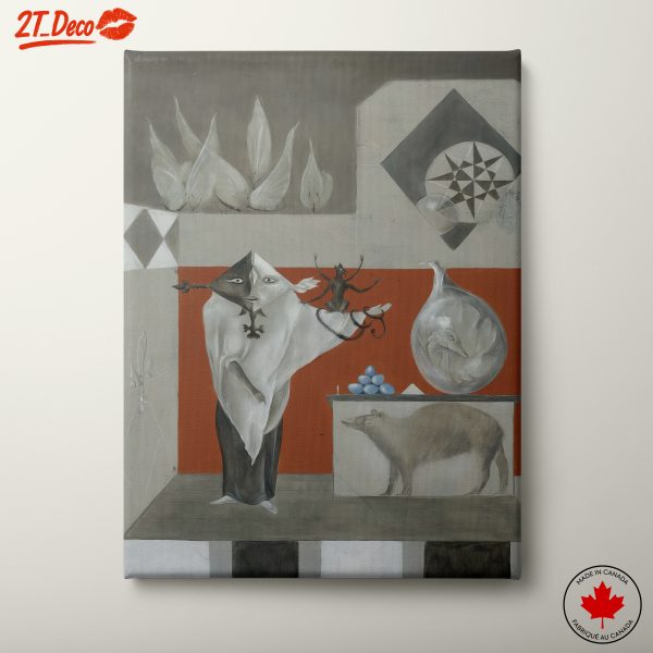 Surreal Abstract Composition with Figures and Shapes