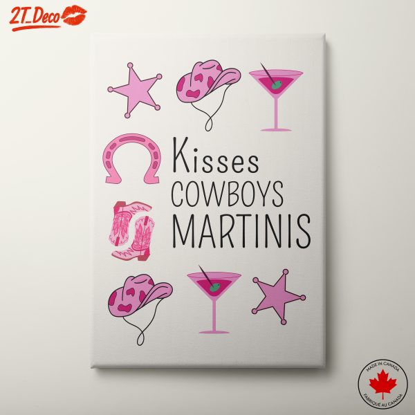 Kisses Cowboys And Martinis Art