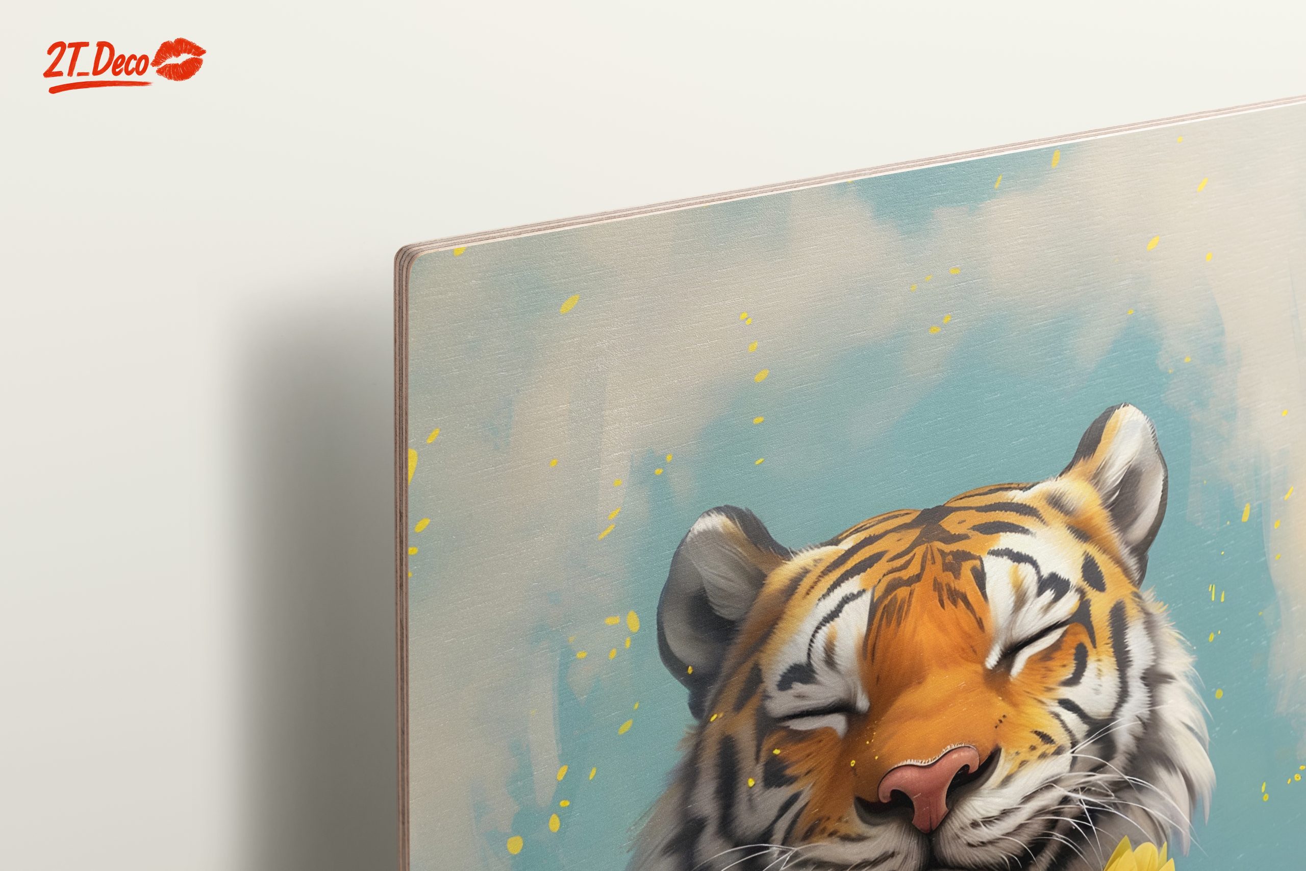 Tiger Holding Flowers Art - Image 15
