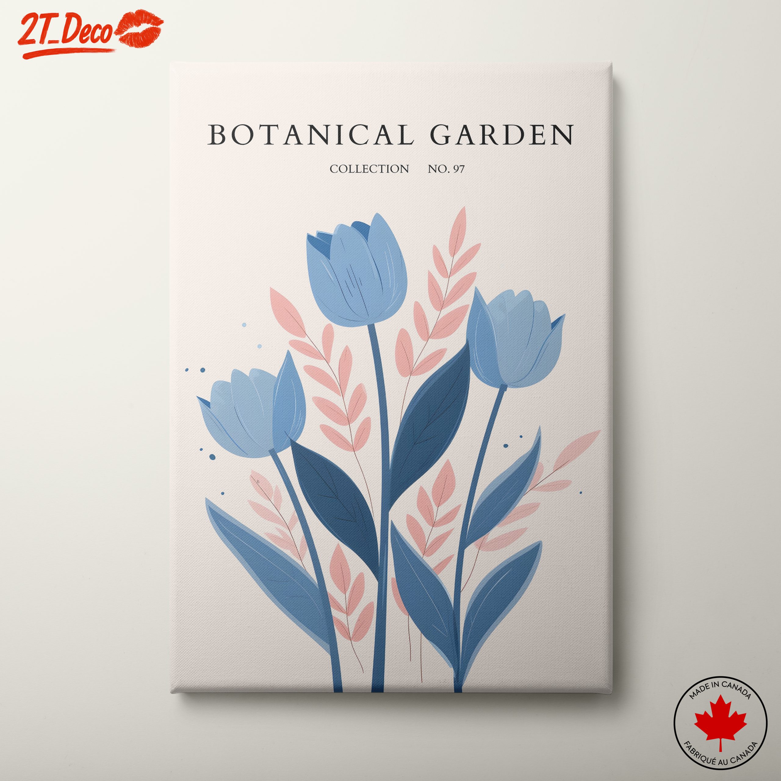 Stylized Floral Composition in Soft Colors