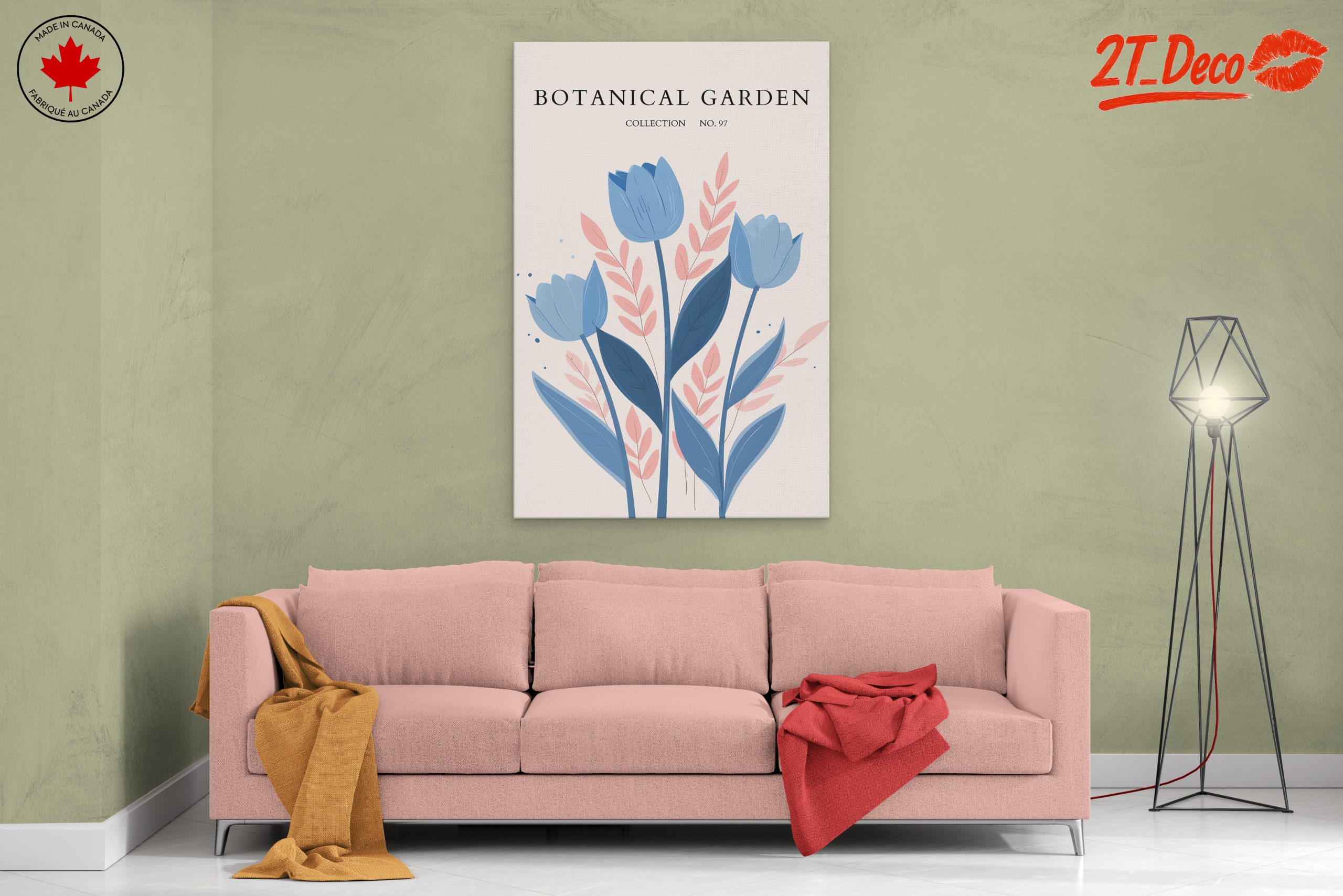 Stylized Floral Composition in Soft Colors - Image 2