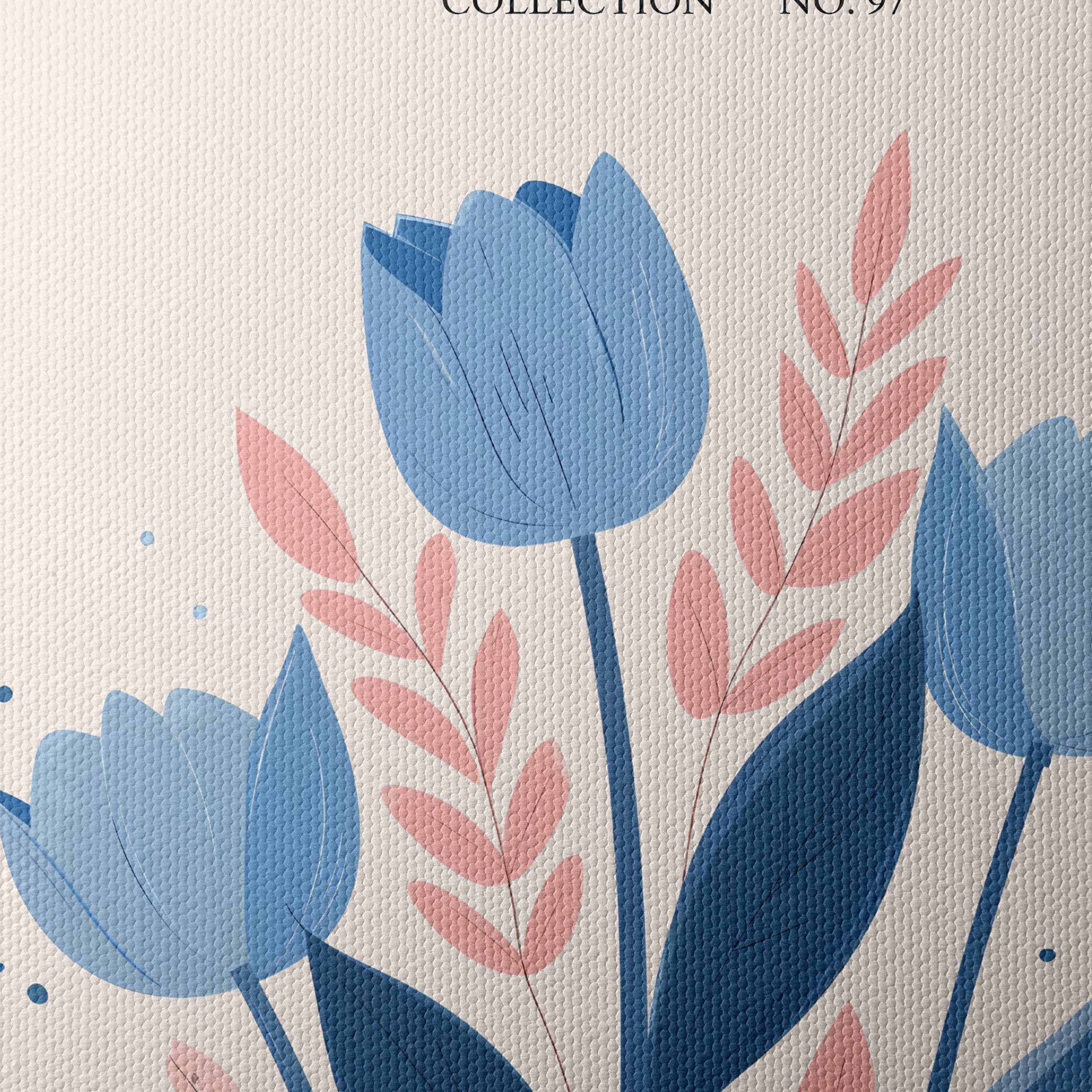 Stylized Floral Composition in Soft Colors - Image 4