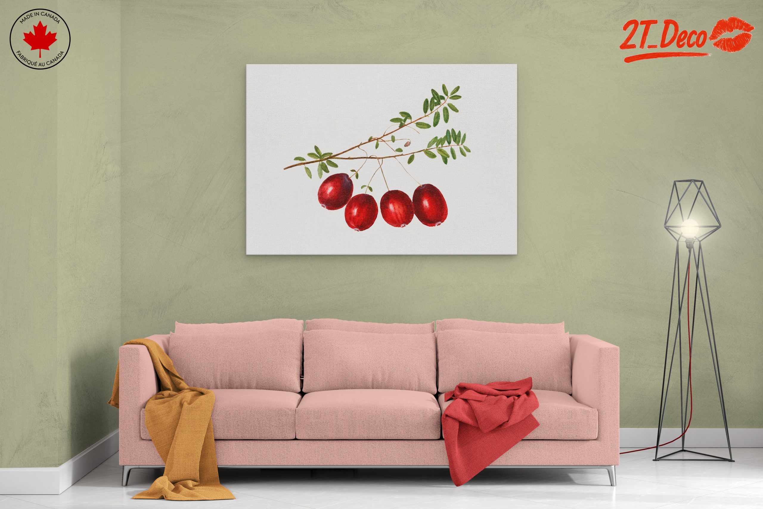 Realistic Botanical Illustration of Red Berries - Image 2