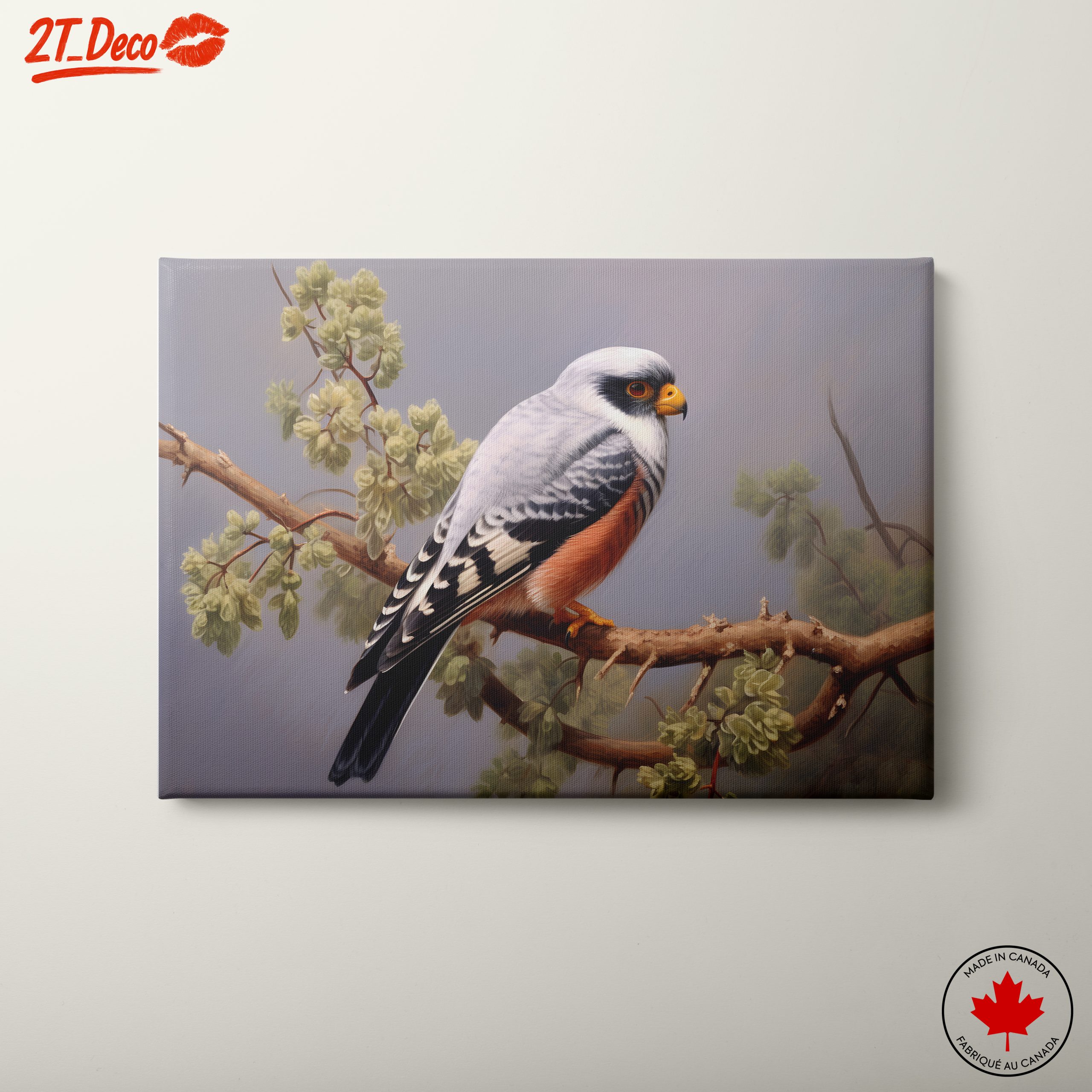 Stunning Bird Perched on Branch Artwork