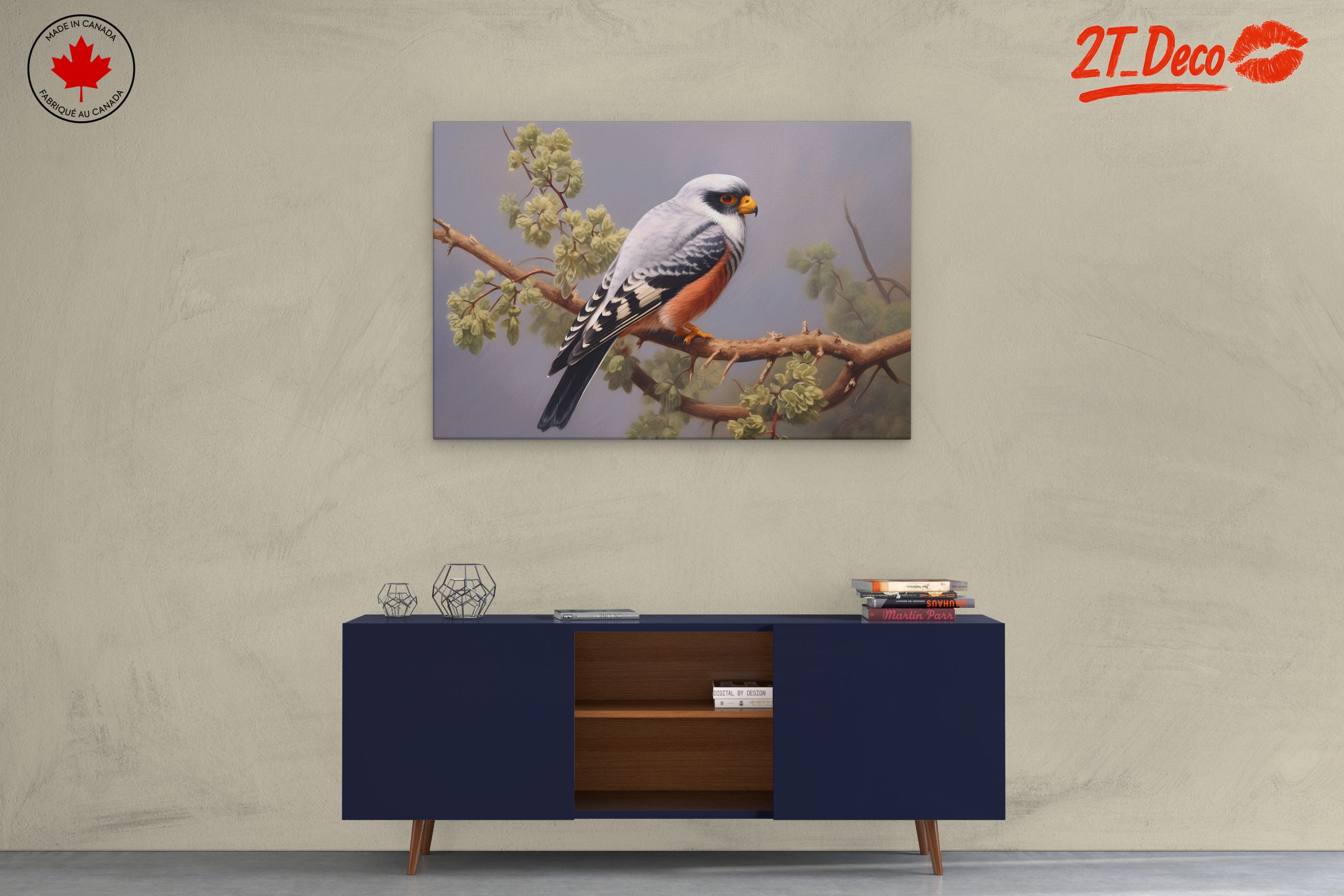 Stunning Bird Perched on Branch Artwork - Image 3