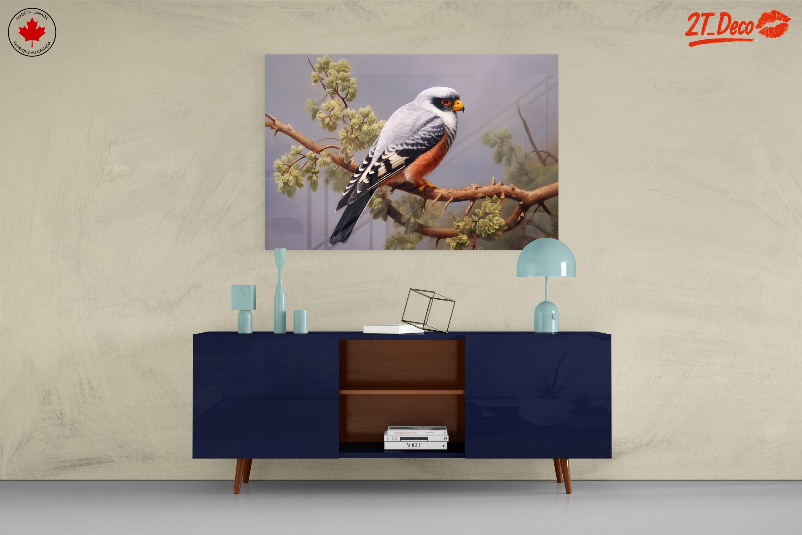 Stunning Bird Perched on Branch Artwork - Image 8