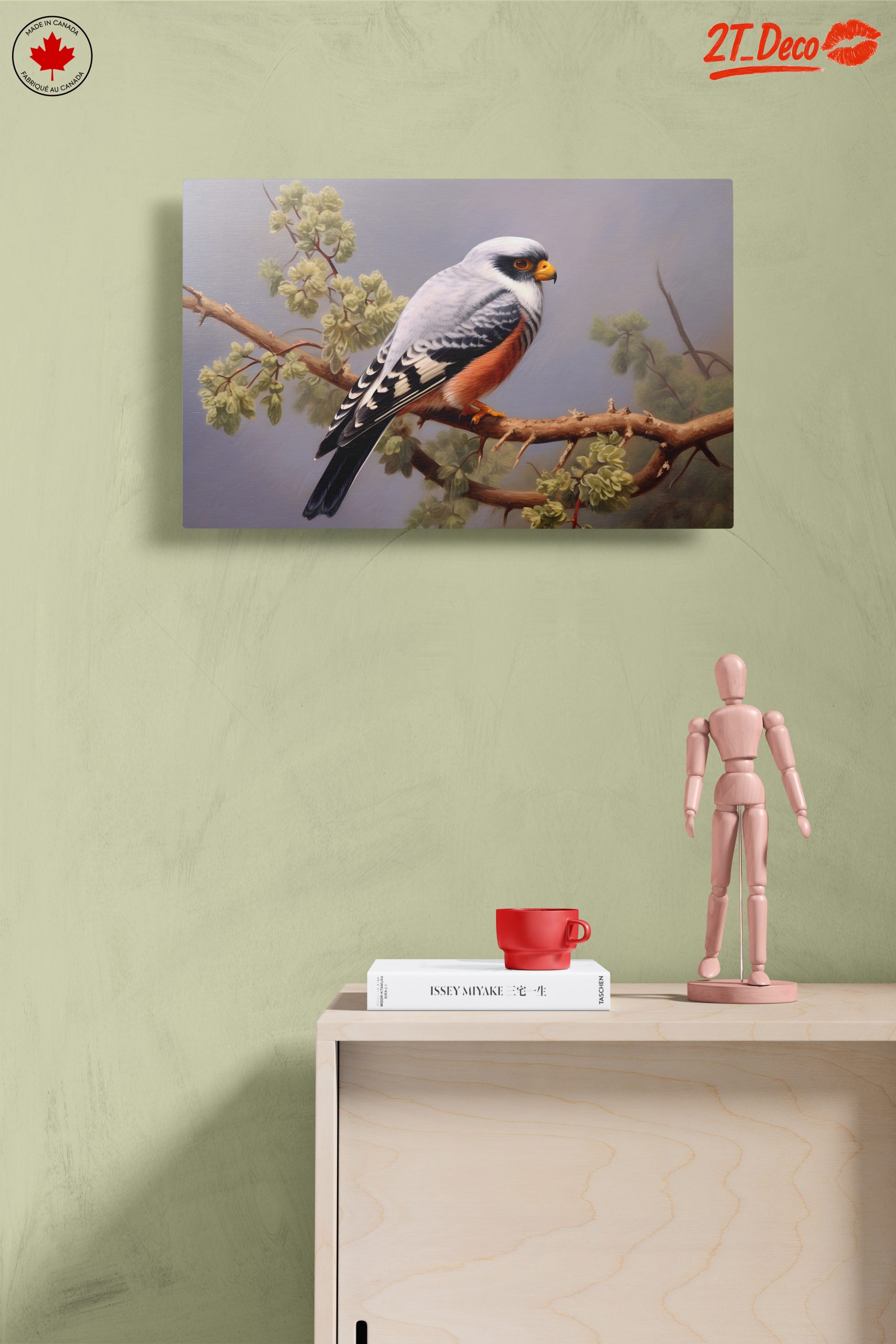 Stunning Bird Perched on Branch Artwork - Image 14