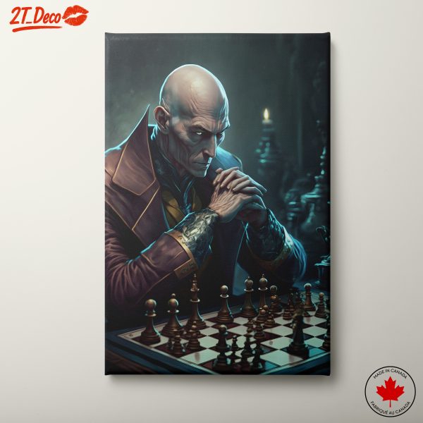 Dramatic Chess Player Portrait