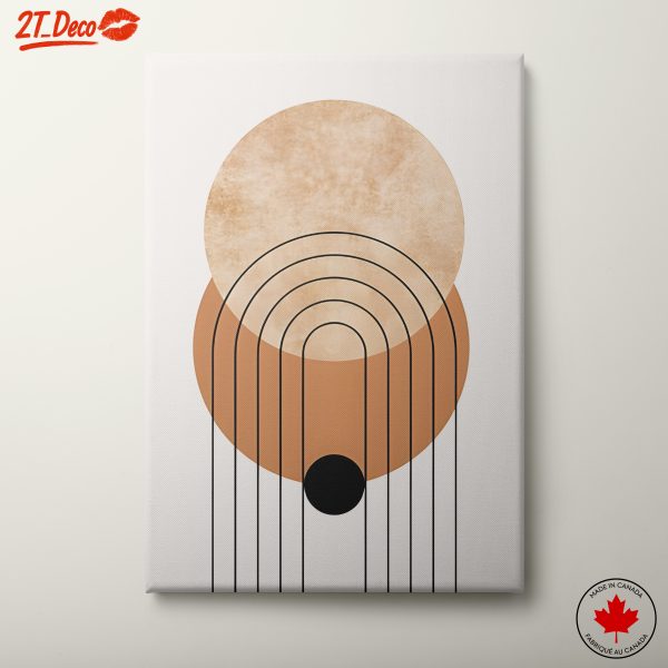 Geometric Abstract Artwork with Neutral Tones