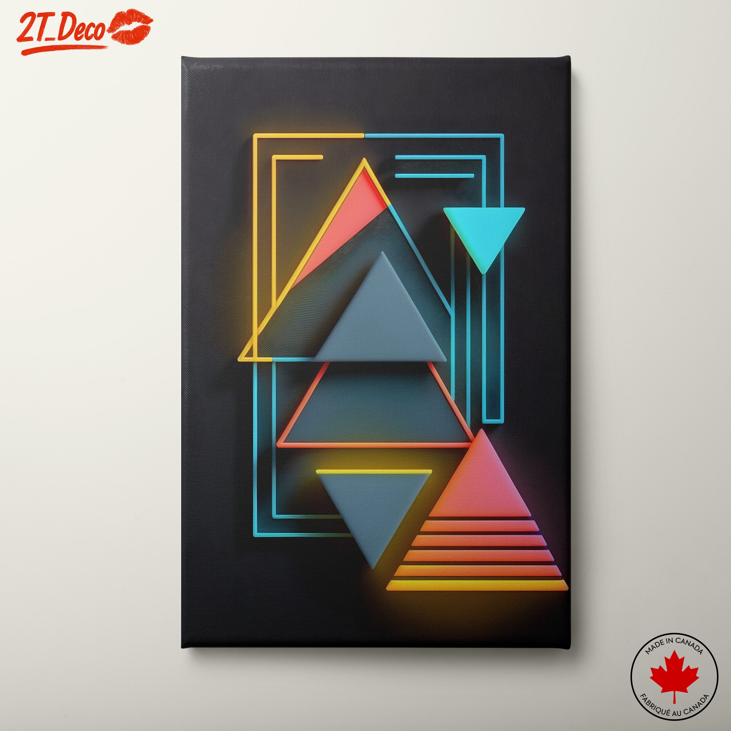 Geometric Neon Art for Modern Spaces
