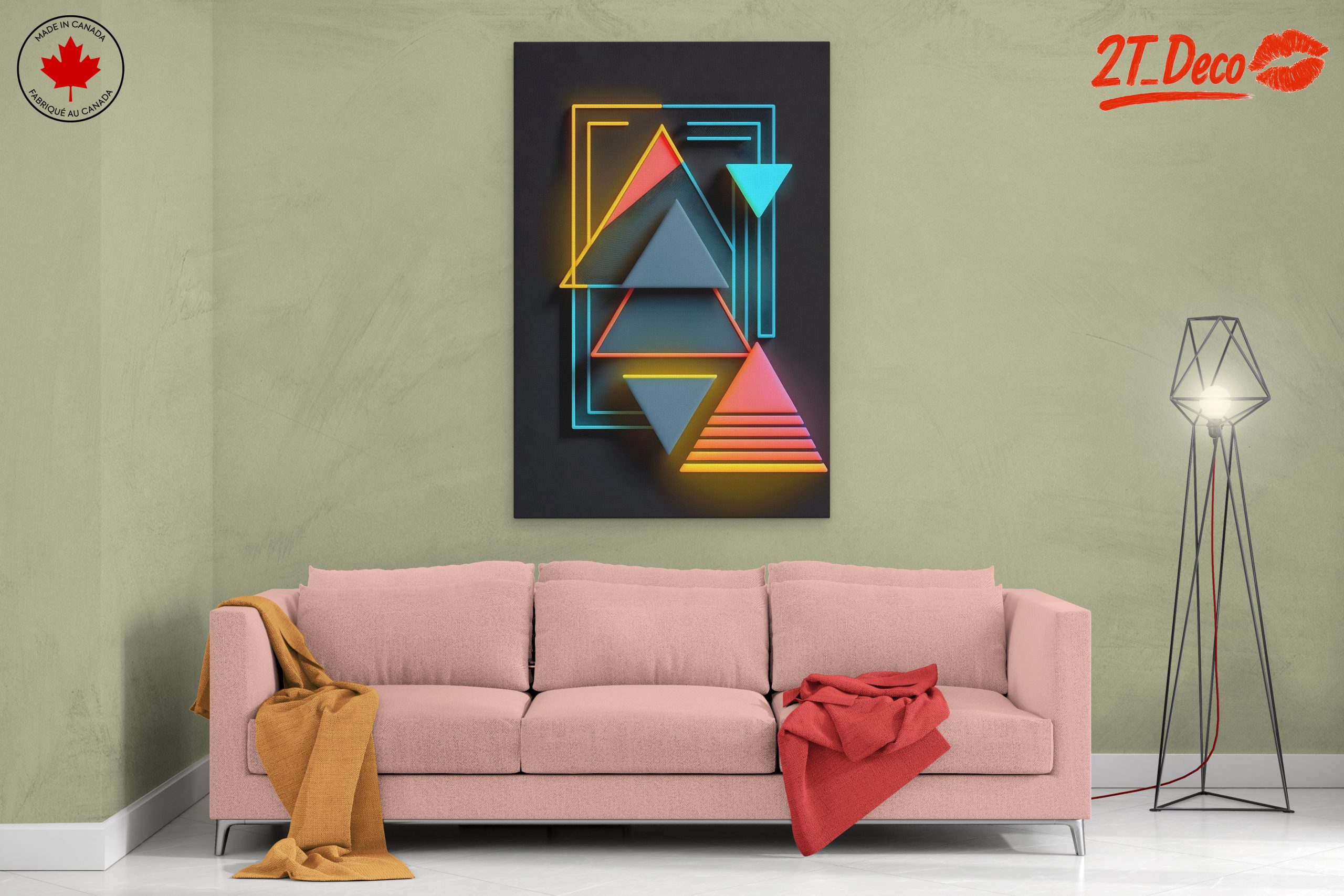 Geometric Neon Art for Modern Spaces - Image 2