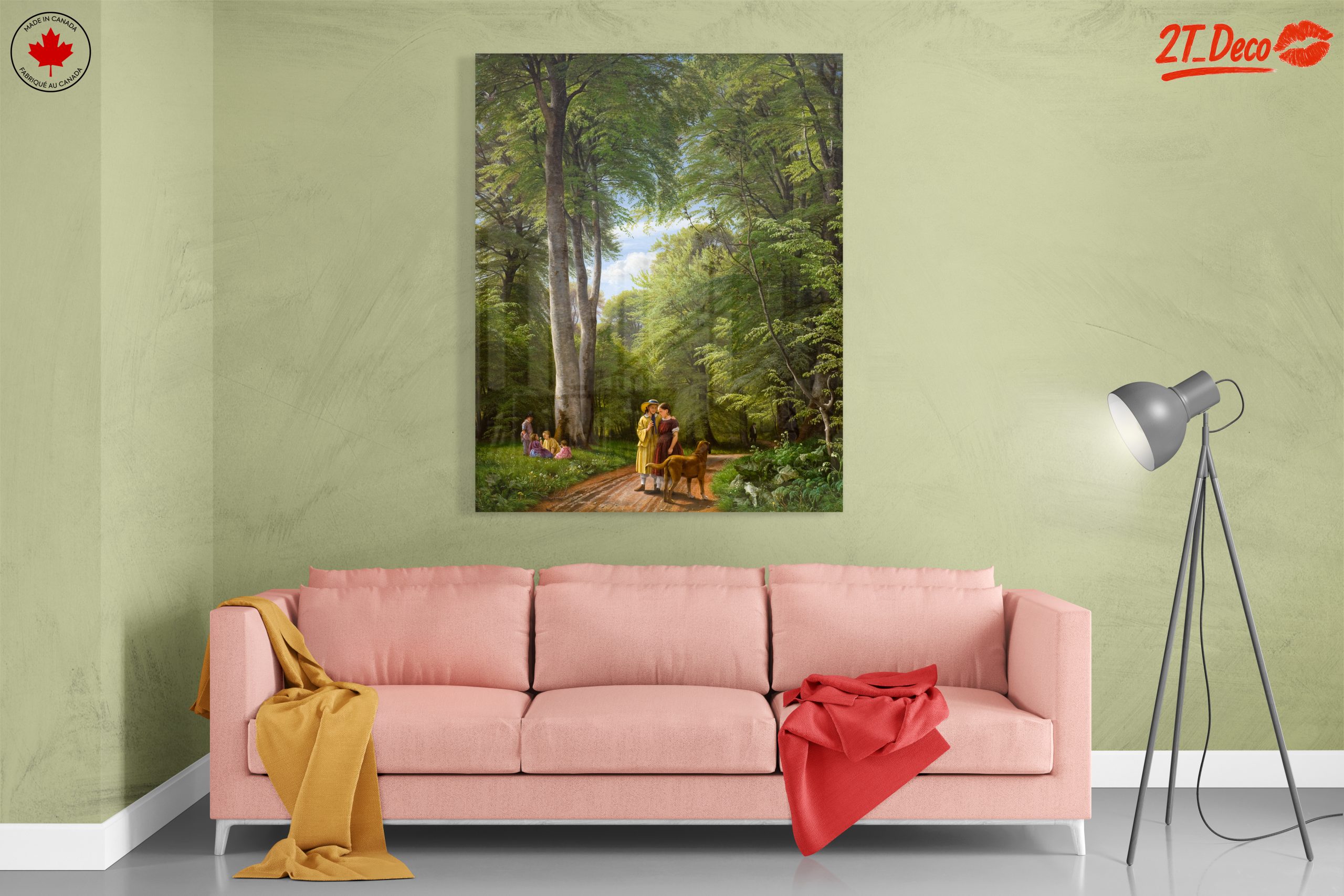 Charming Forest Scene with Children and Dog - Image 7