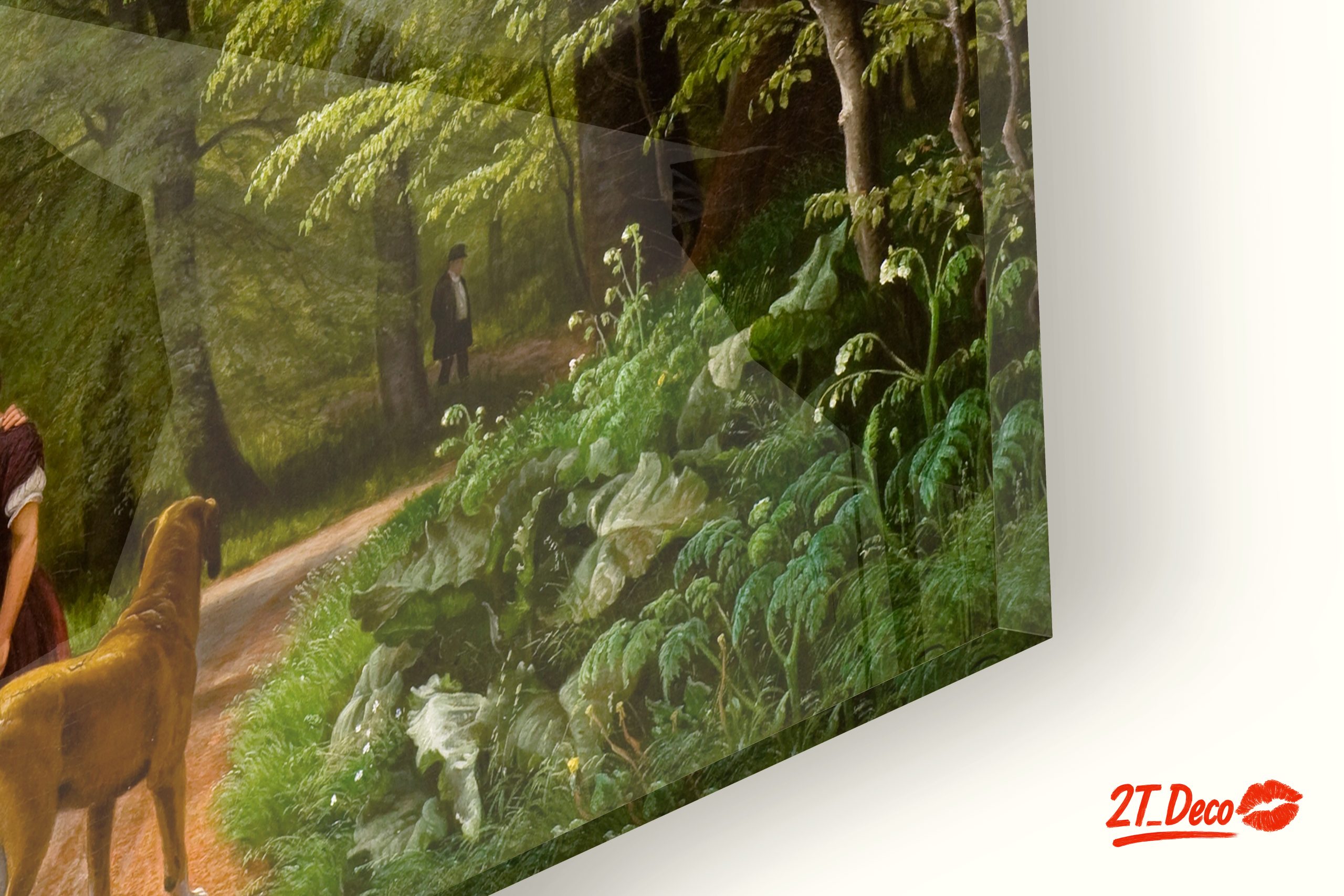 Charming Forest Scene with Children and Dog - Image 9