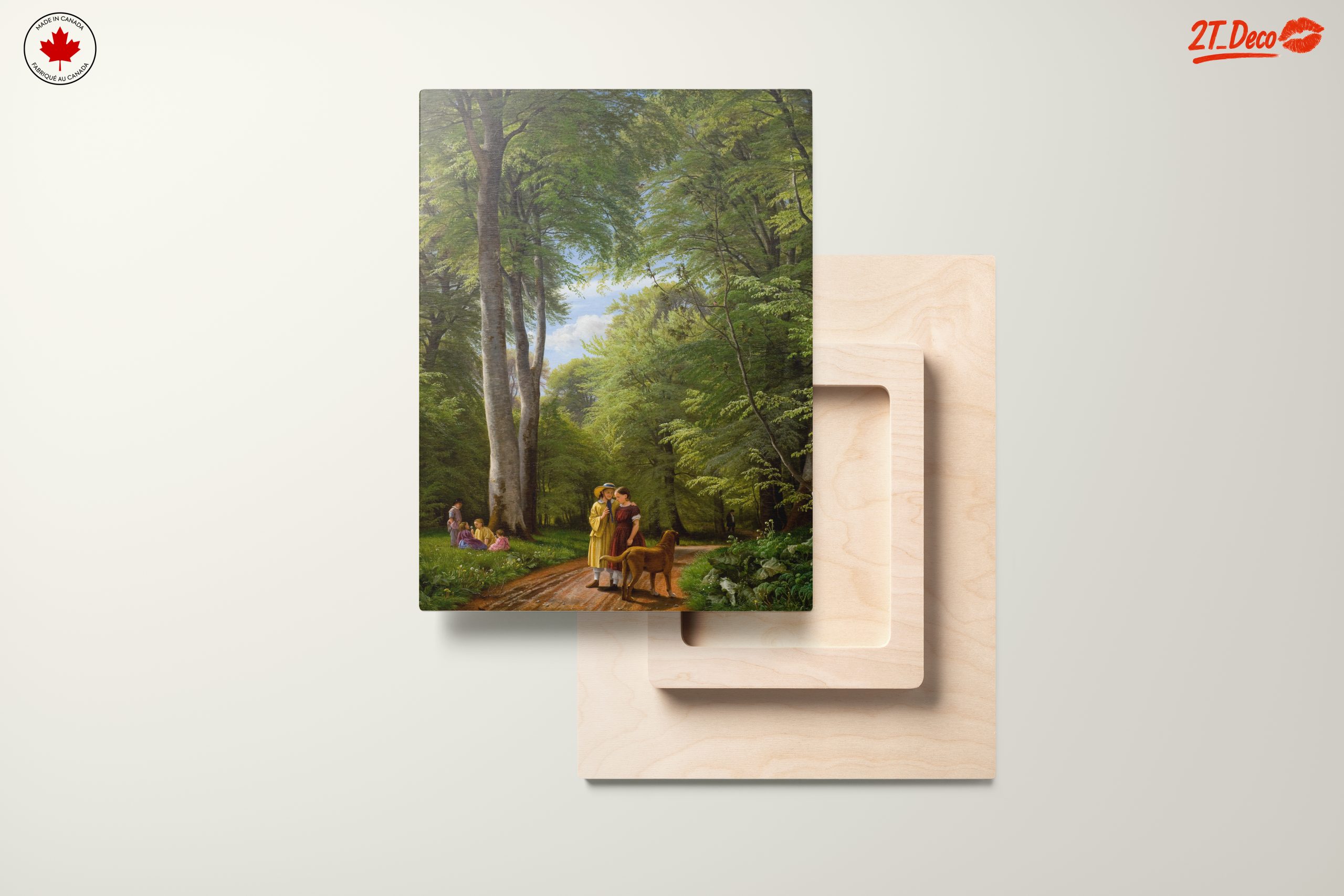 Charming Forest Scene with Children and Dog - Image 11
