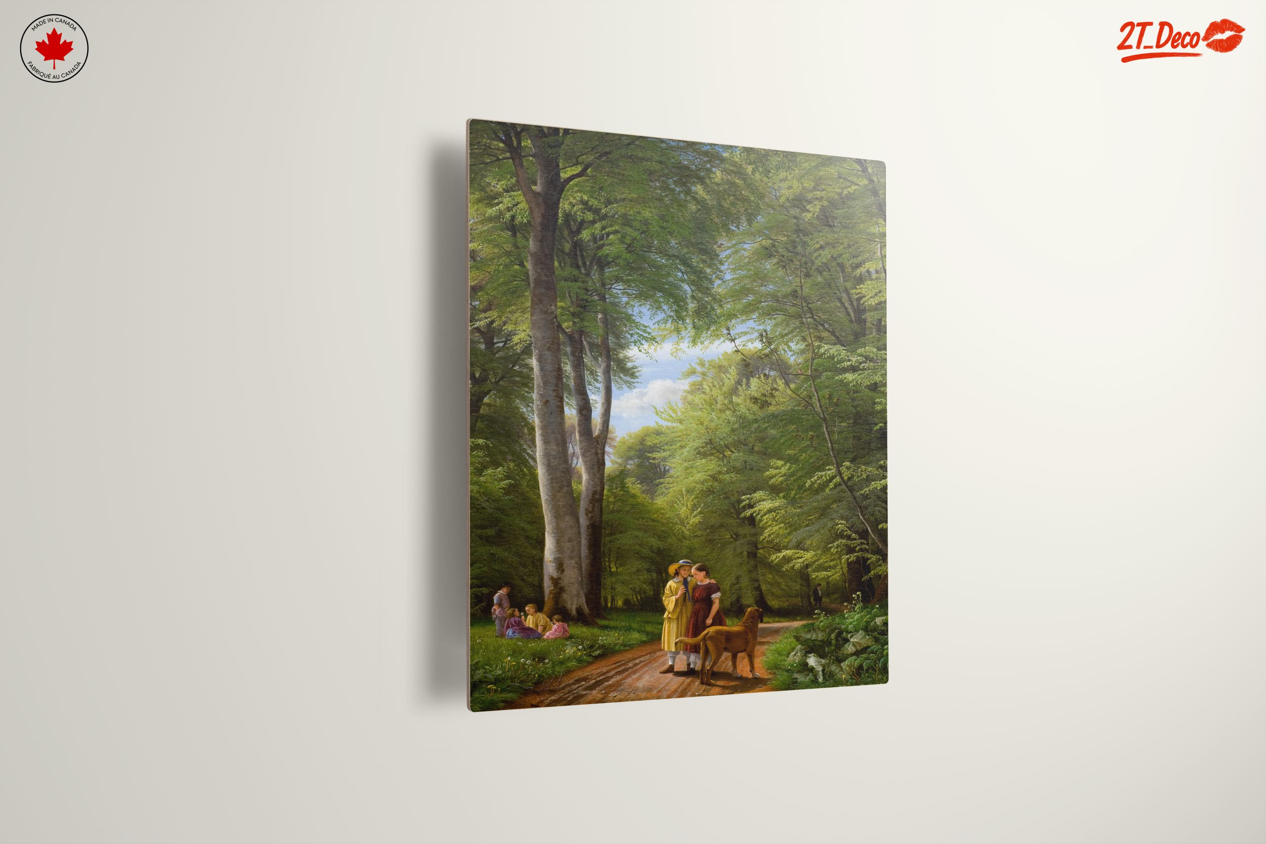 Charming Forest Scene with Children and Dog - Image 13