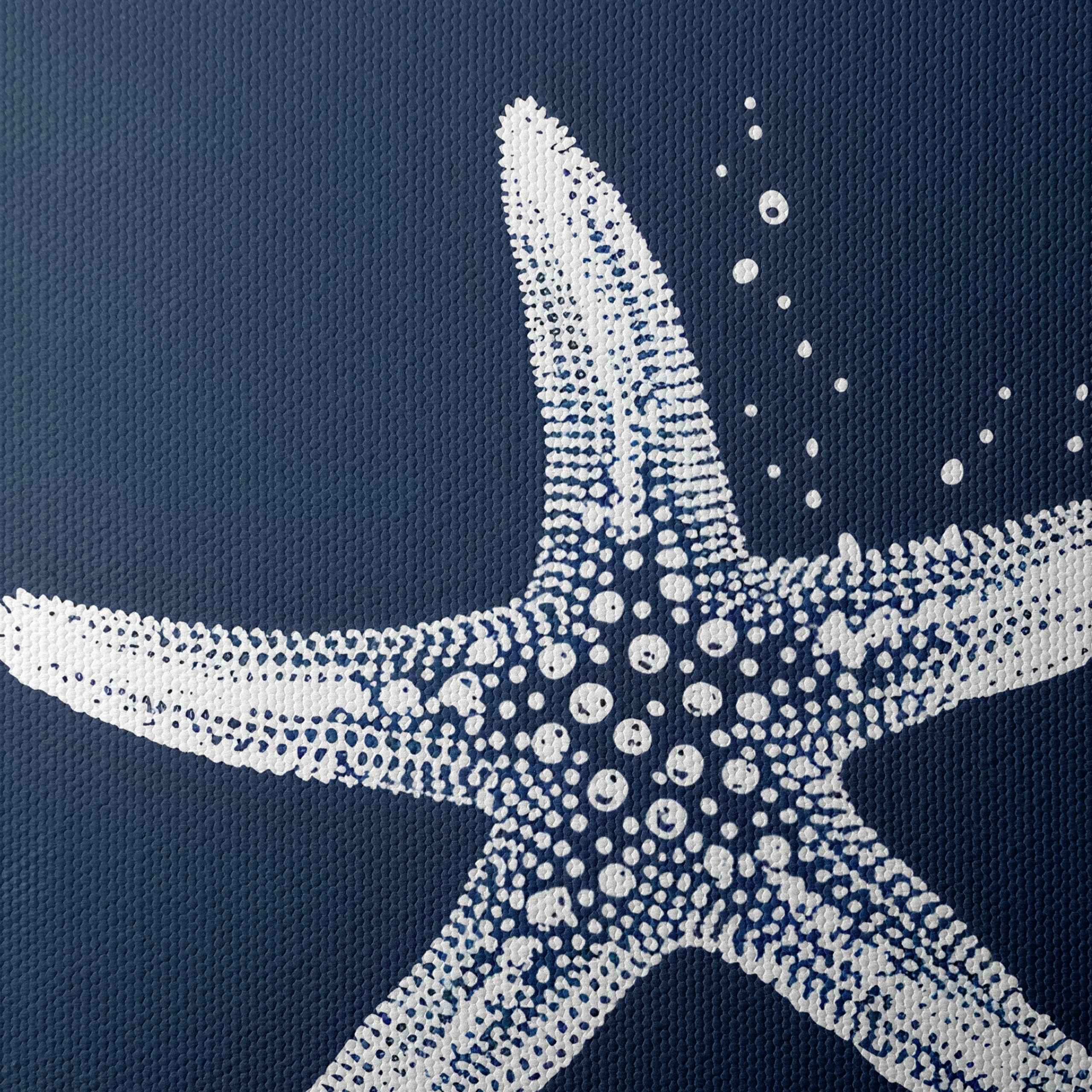 Abstract Starfish Art on Deep Blue Background - Image 4