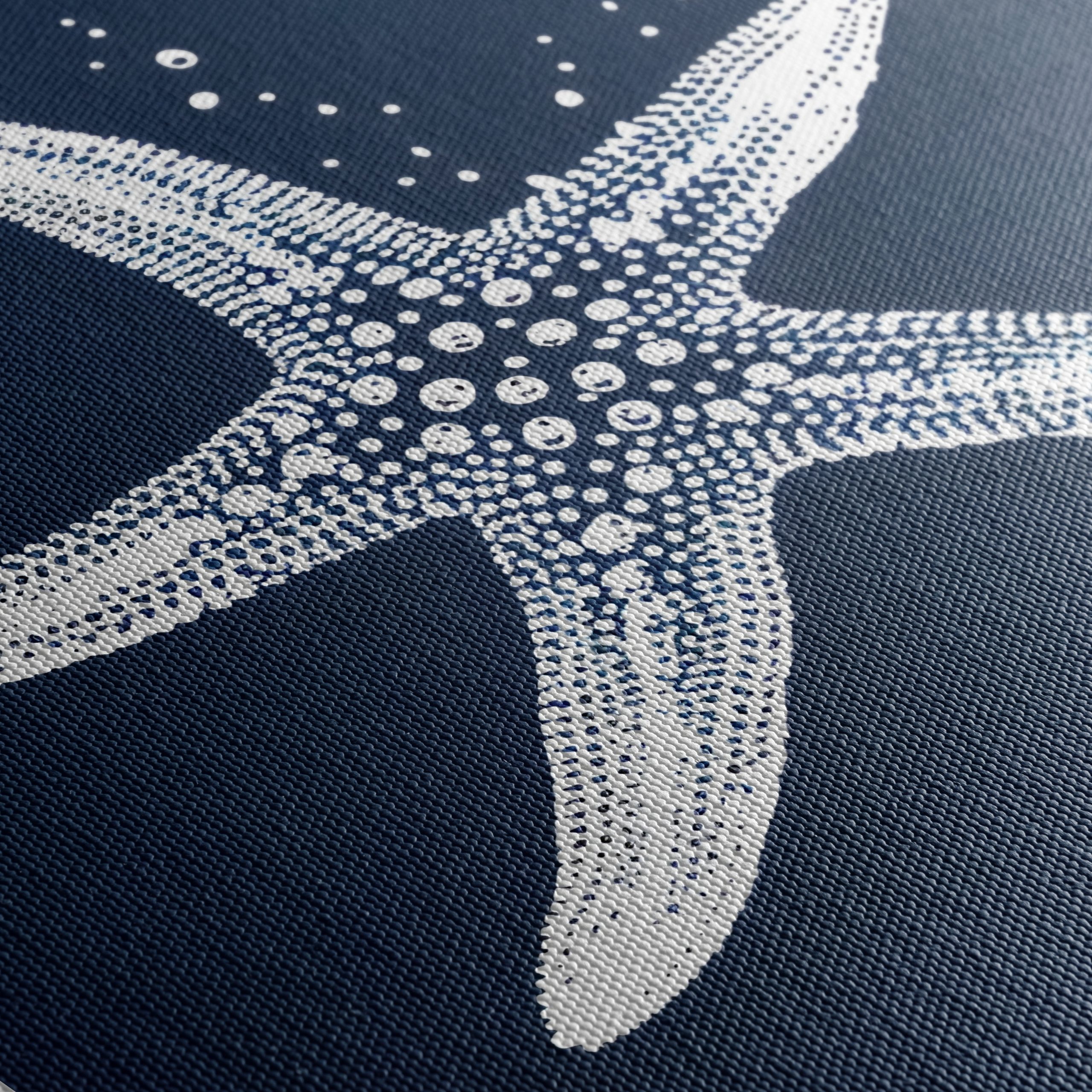 Abstract Starfish Art on Deep Blue Background - Image 5