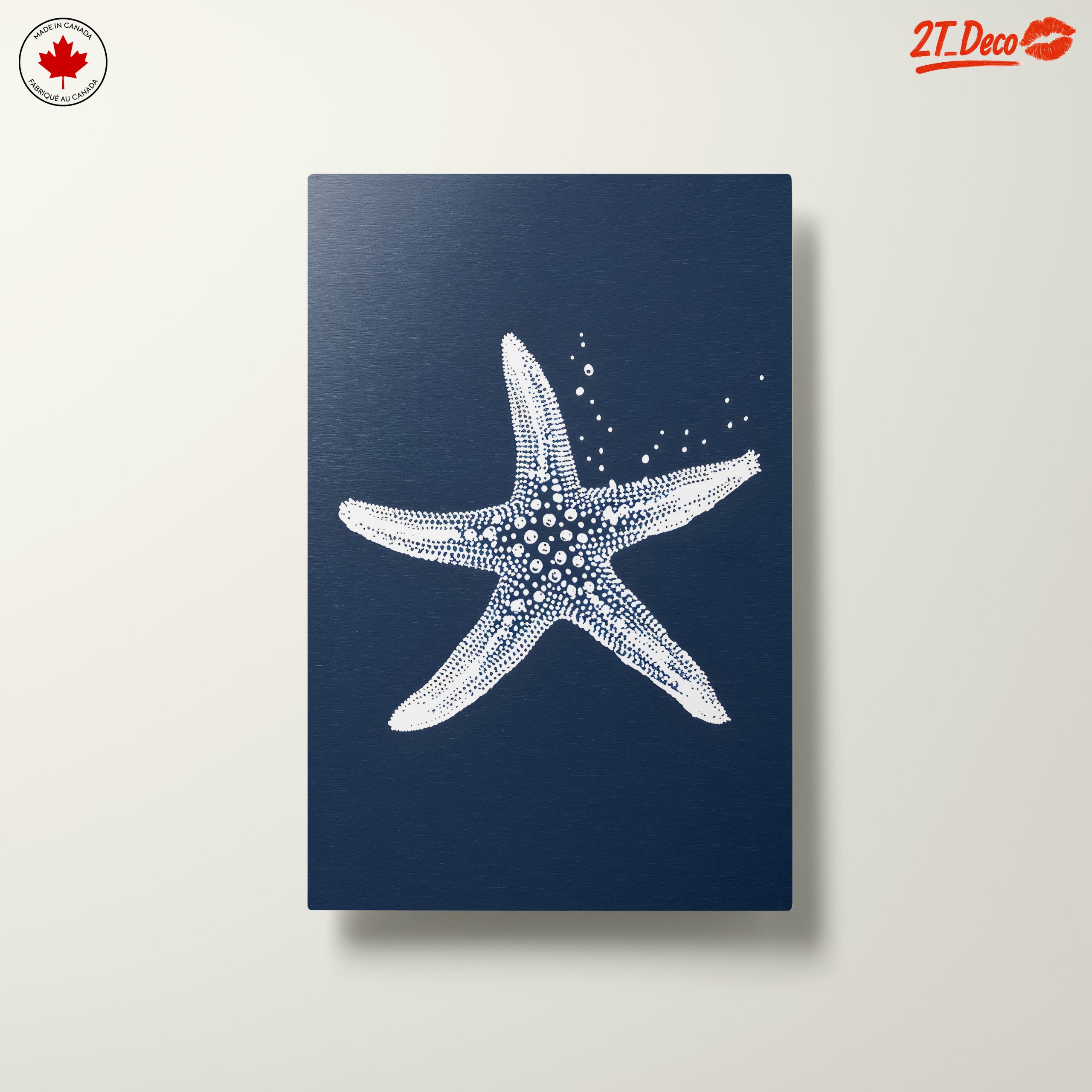 Abstract Starfish Art on Deep Blue Background - Image 10
