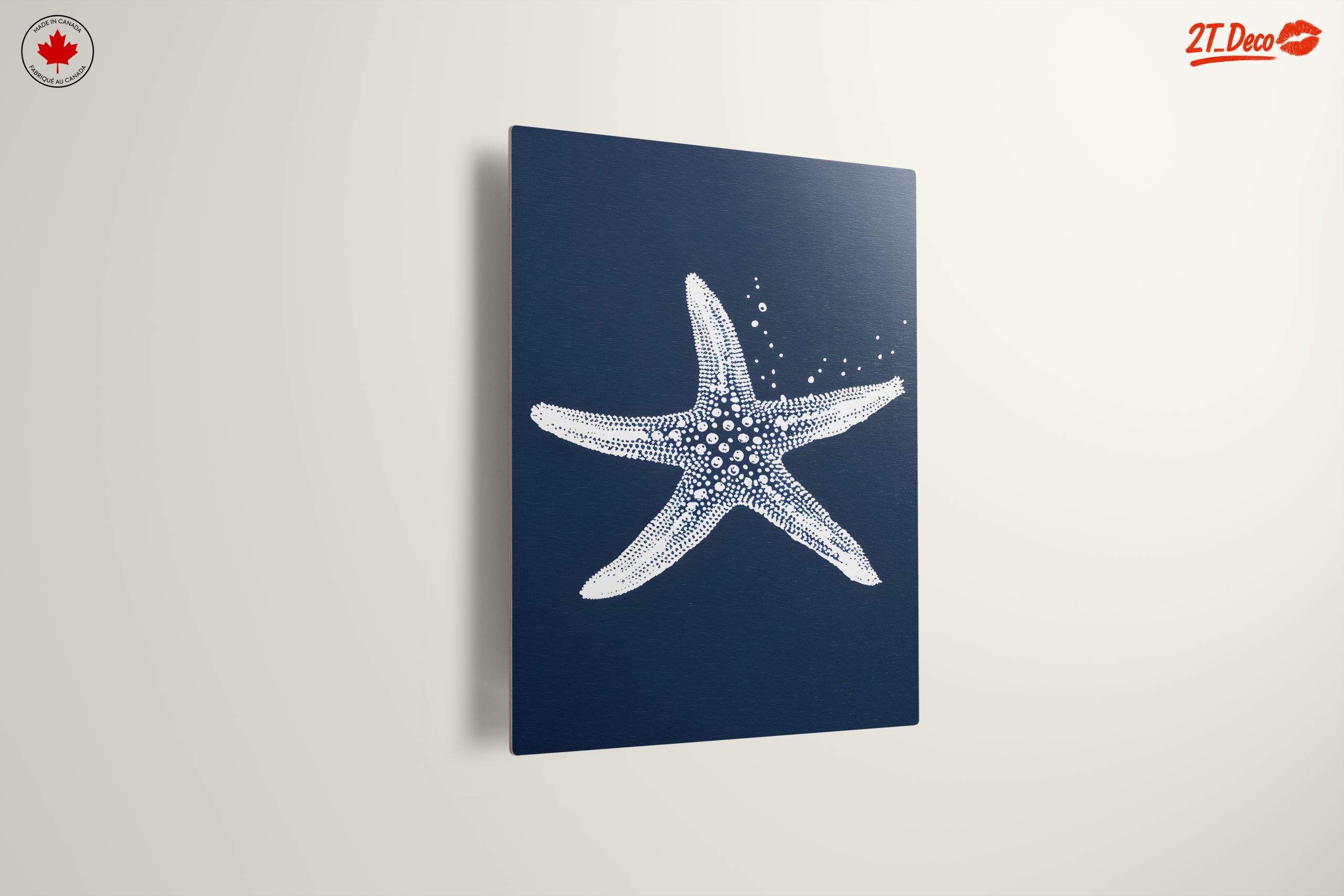 Abstract Starfish Art on Deep Blue Background - Image 13