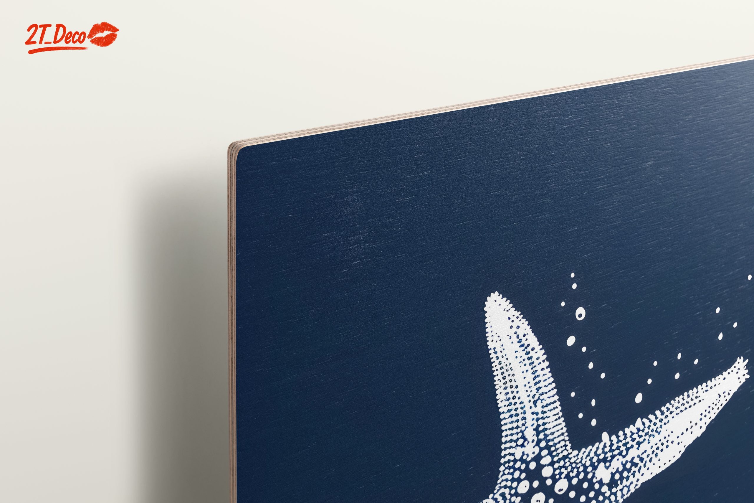 Abstract Starfish Art on Deep Blue Background - Image 15