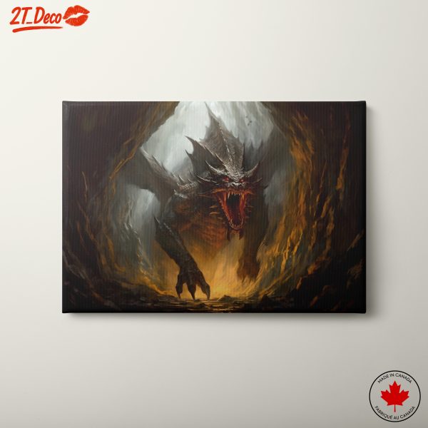 Majestic Dragon Emerging from Darkness