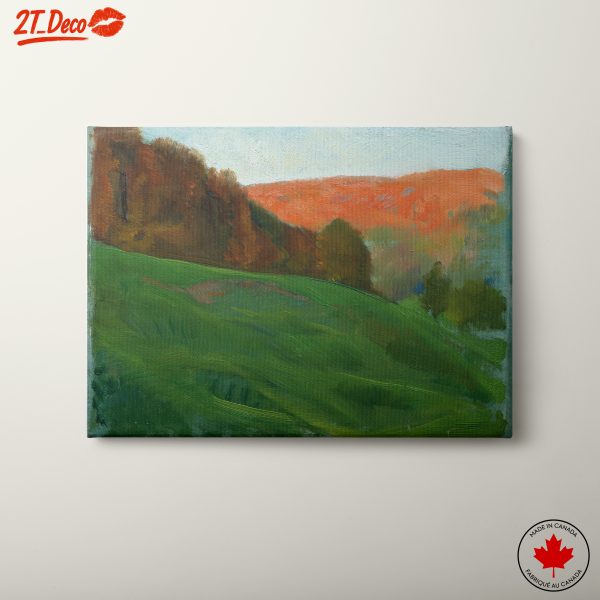 Vibrant Abstract Landscape with Rolling Hills