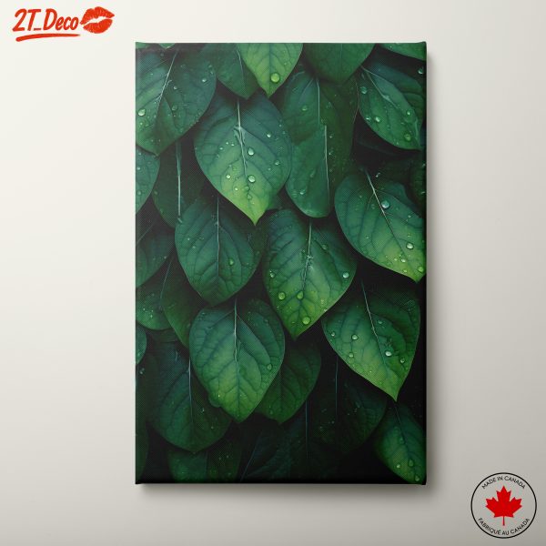 Vibrant Green Botanical Leaf Art