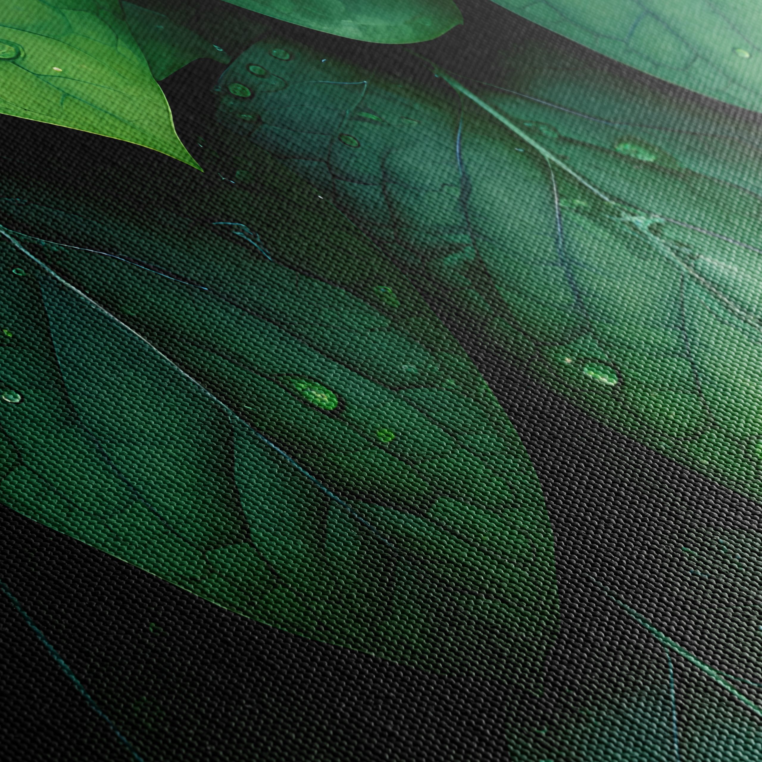 Vibrant Green Botanical Leaf Art - Image 5