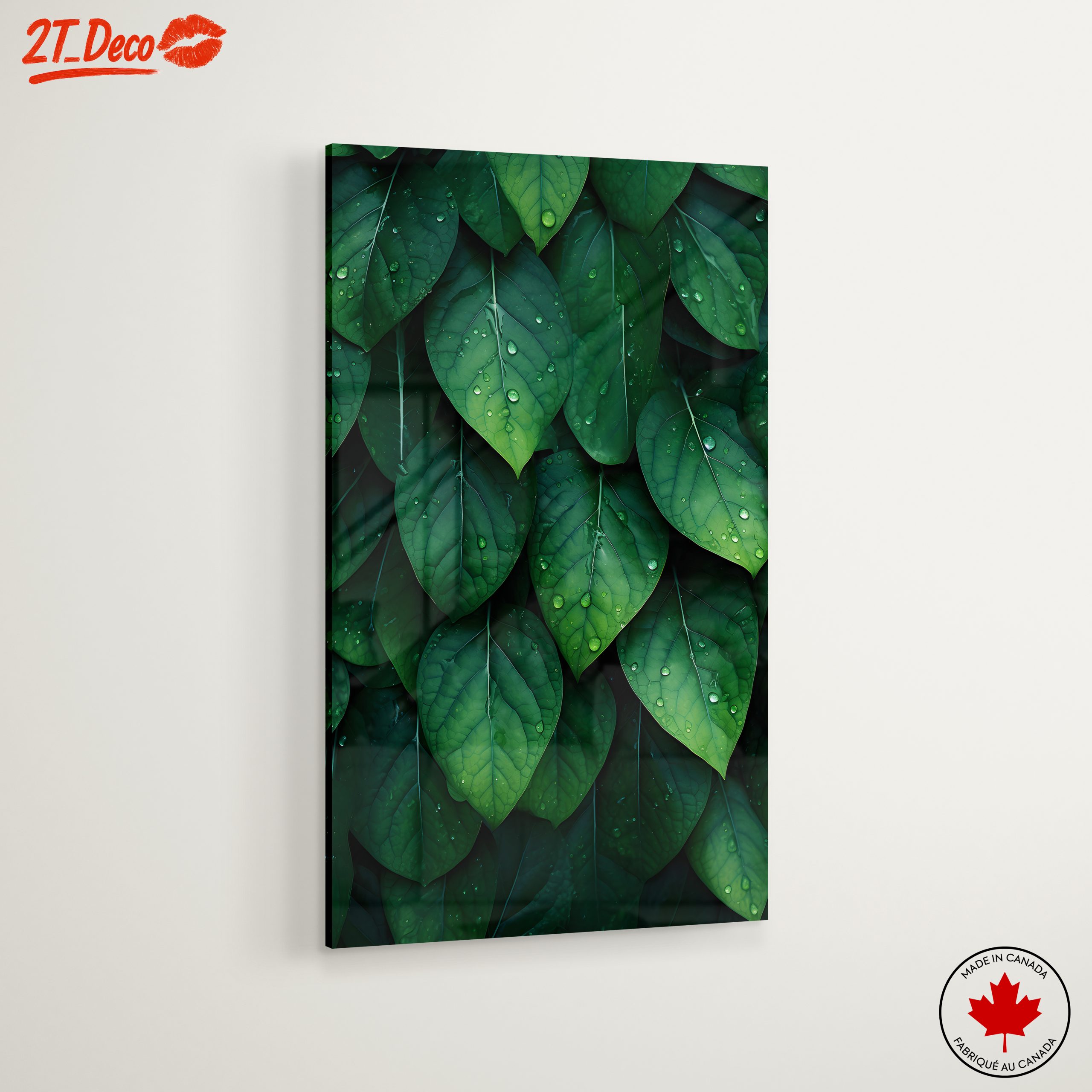 Vibrant Green Botanical Leaf Art - Image 6