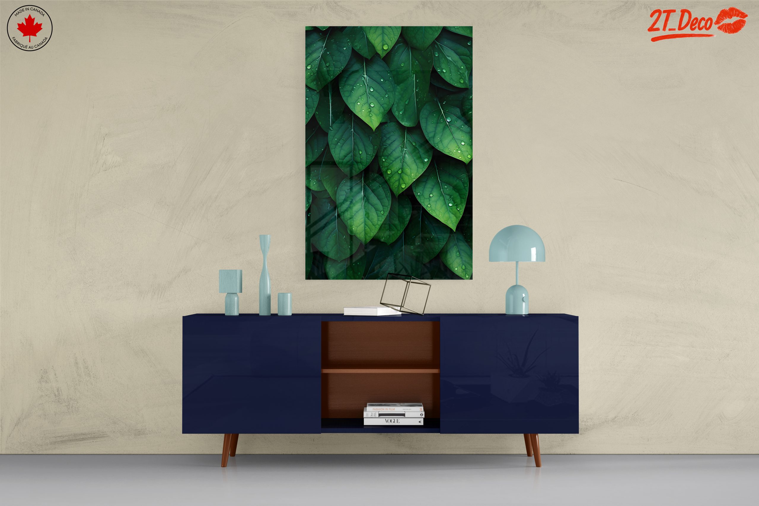 Vibrant Green Botanical Leaf Art - Image 8