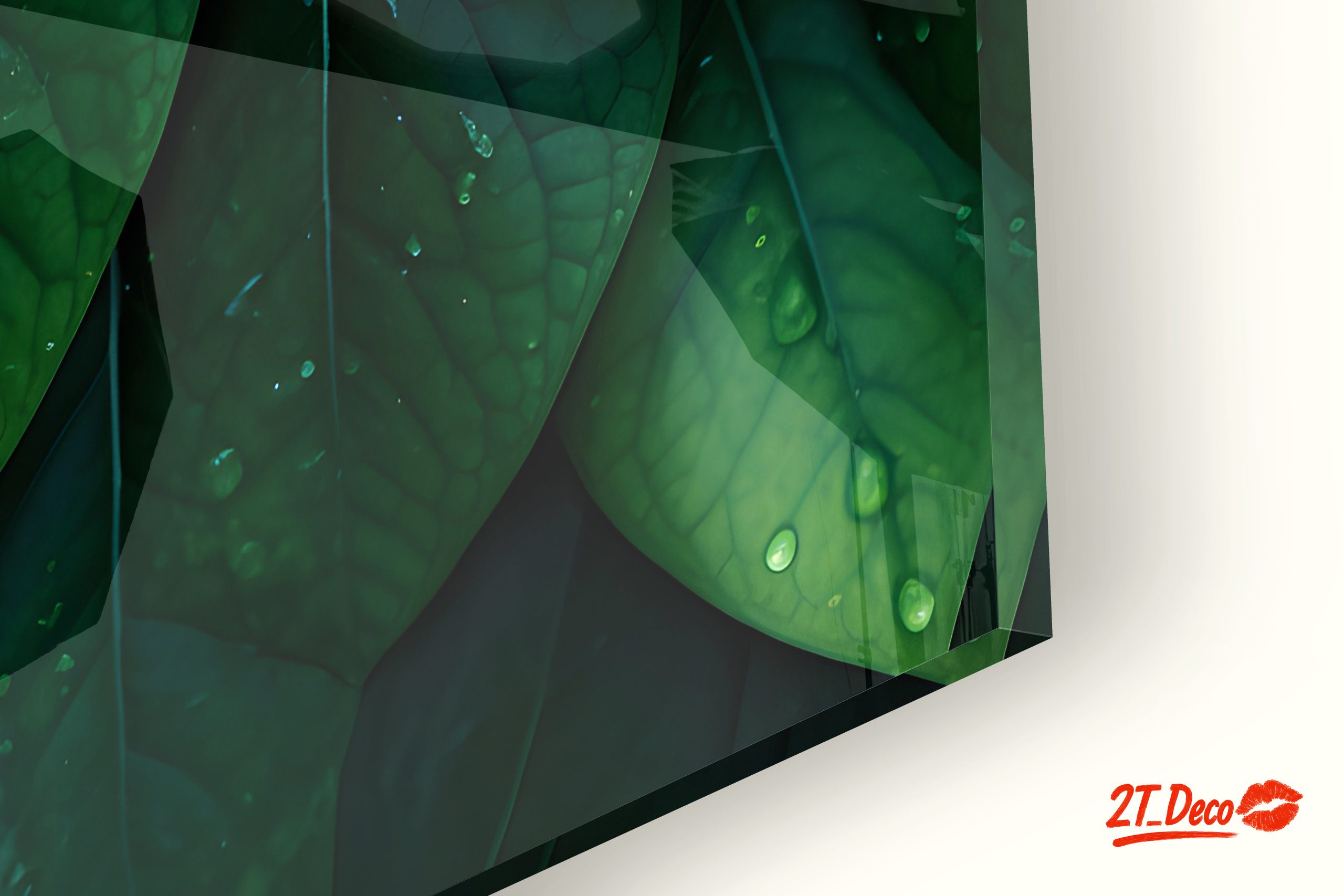 Vibrant Green Botanical Leaf Art - Image 9